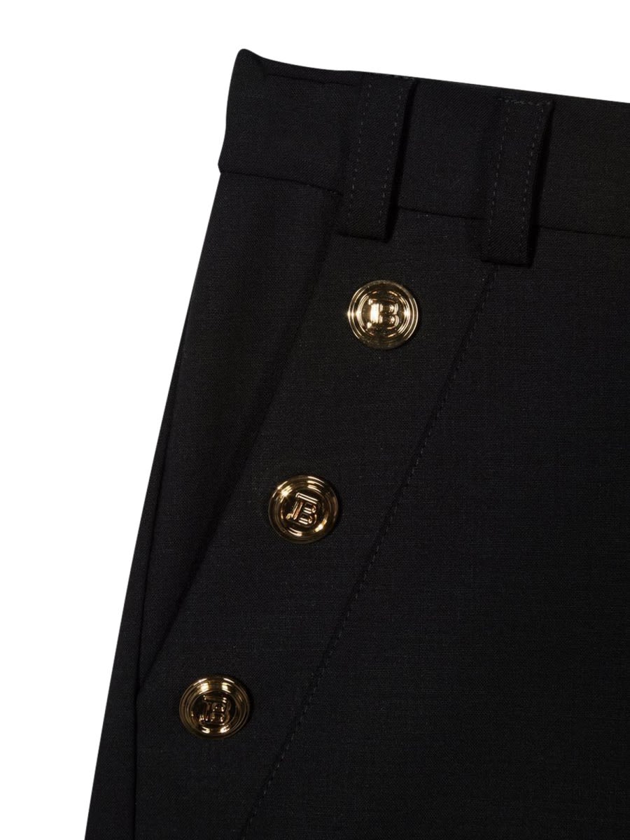 Shop Balmain Short Buttons In Black