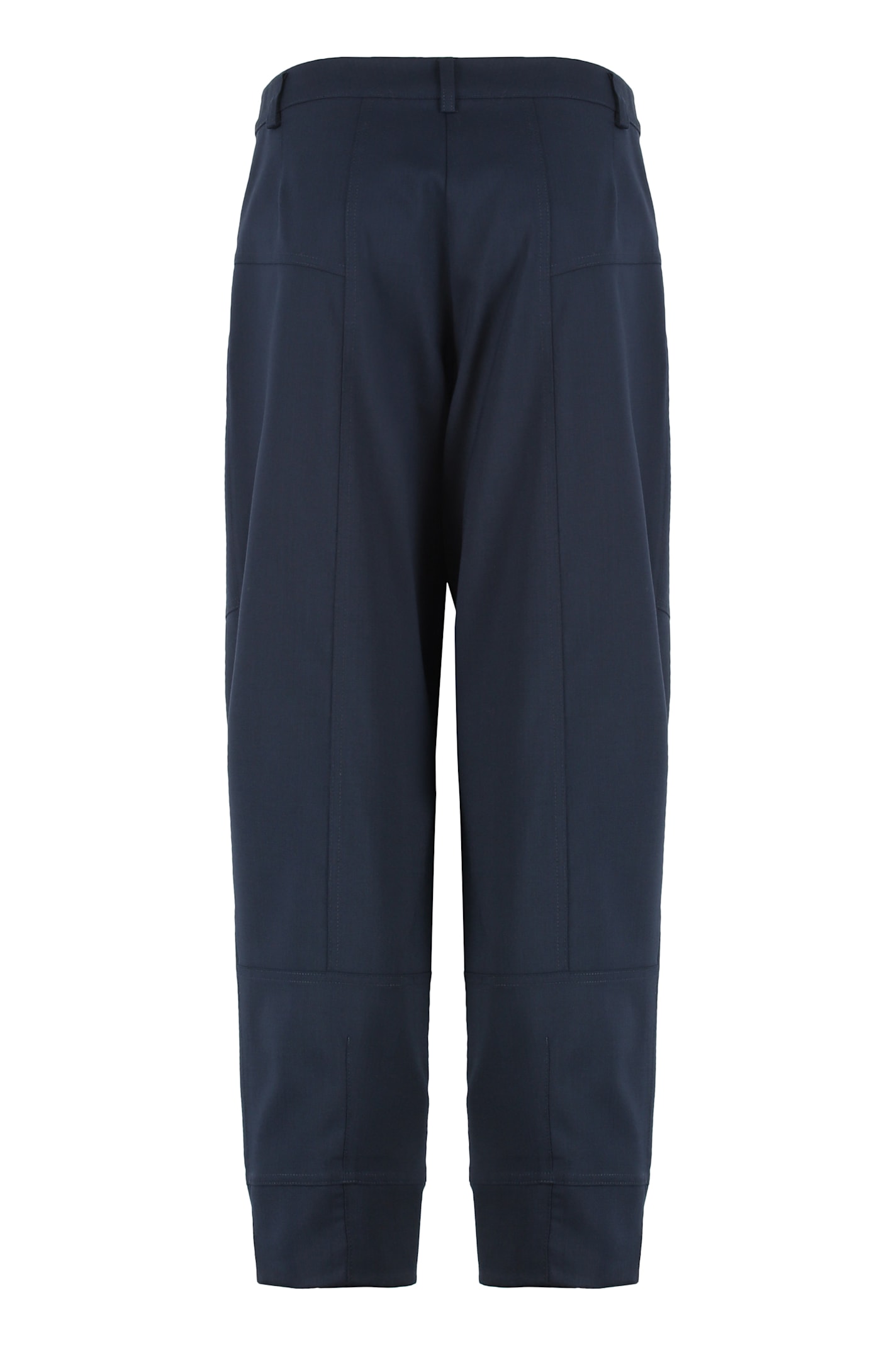 Pinko Pants Made Of Wool Blend In Blue