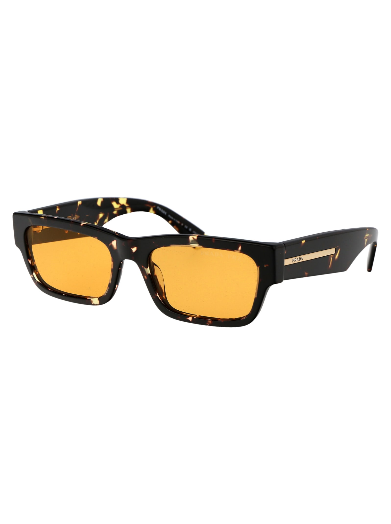 Shop Prada 0pr A03s Sunglasses In 16o20c Havana Black/yellow