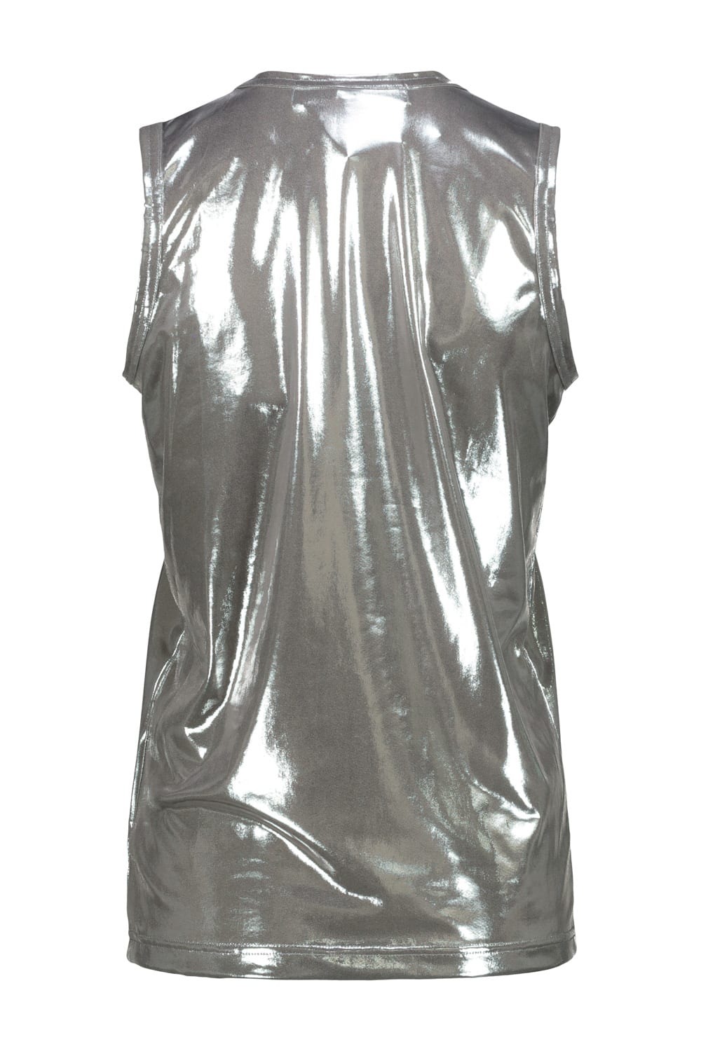 Junya Watanabe Metallic Tank Top In Silver