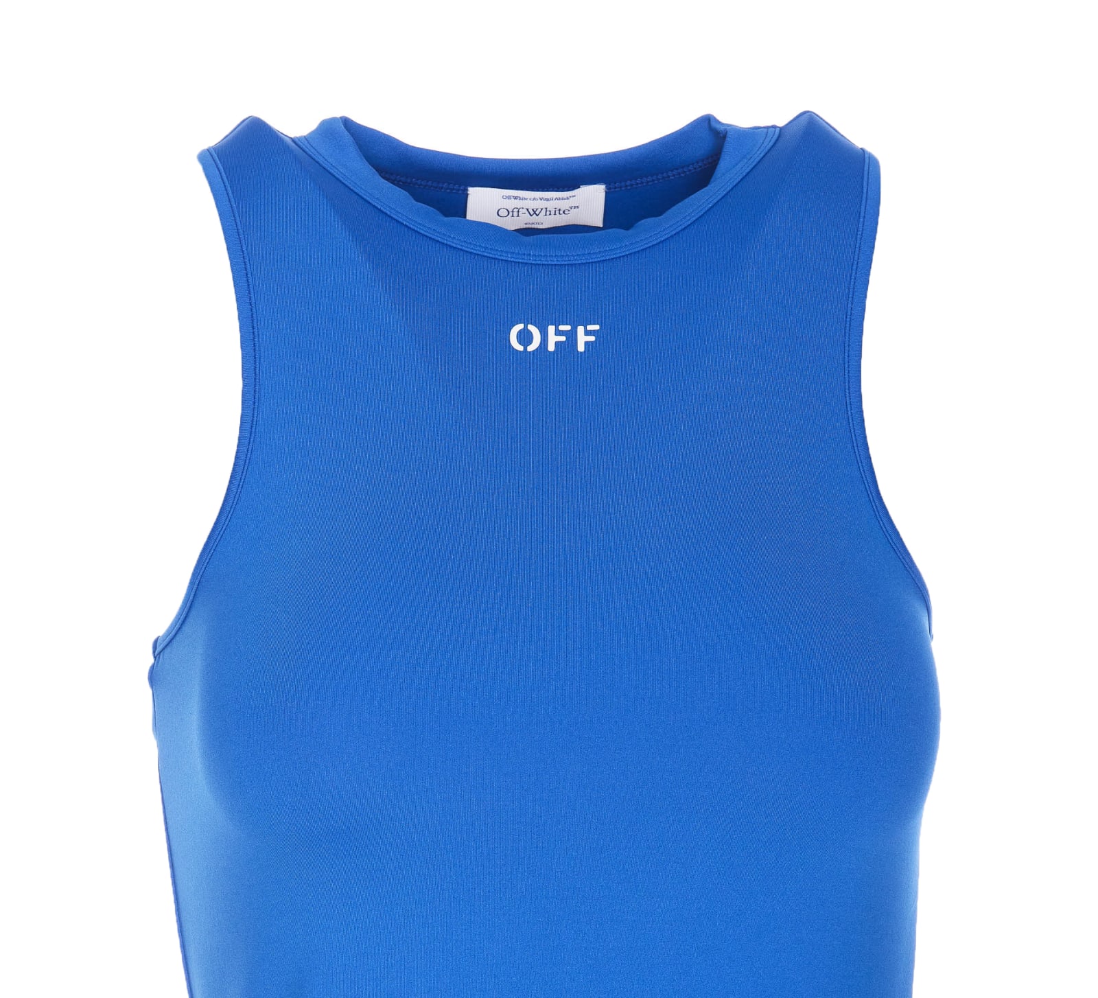 Shop Off-white Sleek Rowing Dress In Blue
