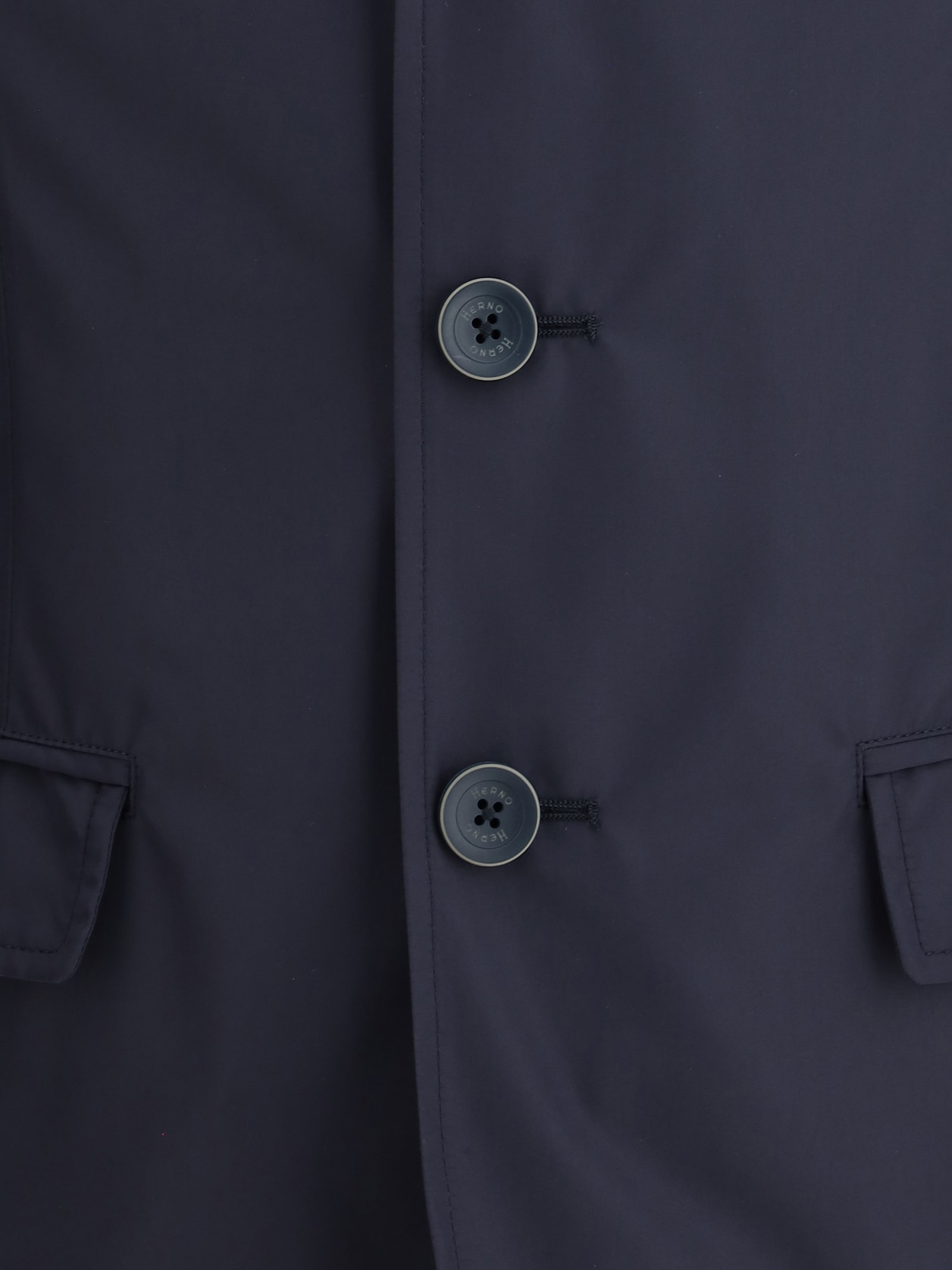 Herno Fabric Jacket With Chest And Front Pockets