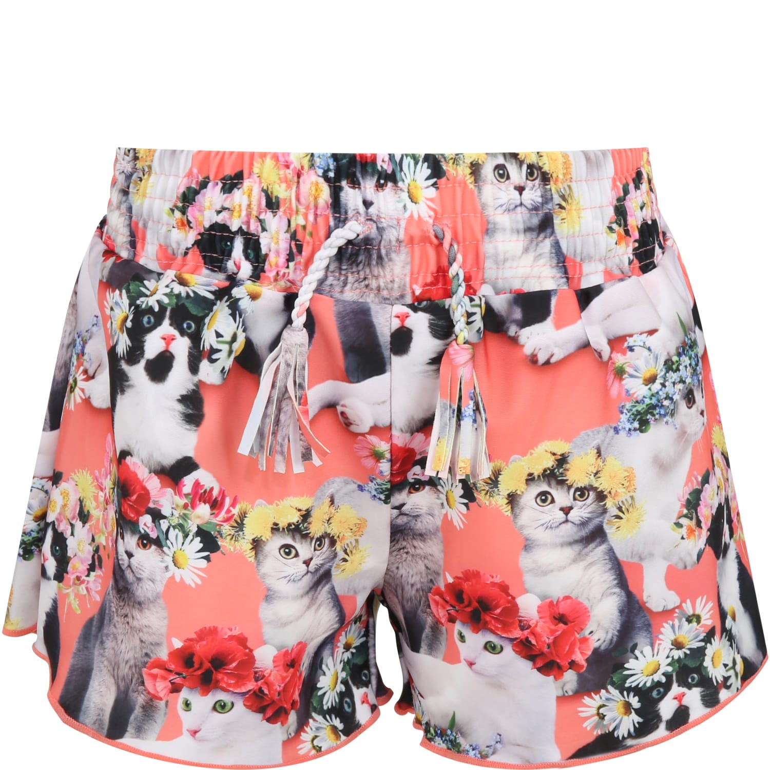 Molo Multicolor Shorts nicci For Girl With Cats