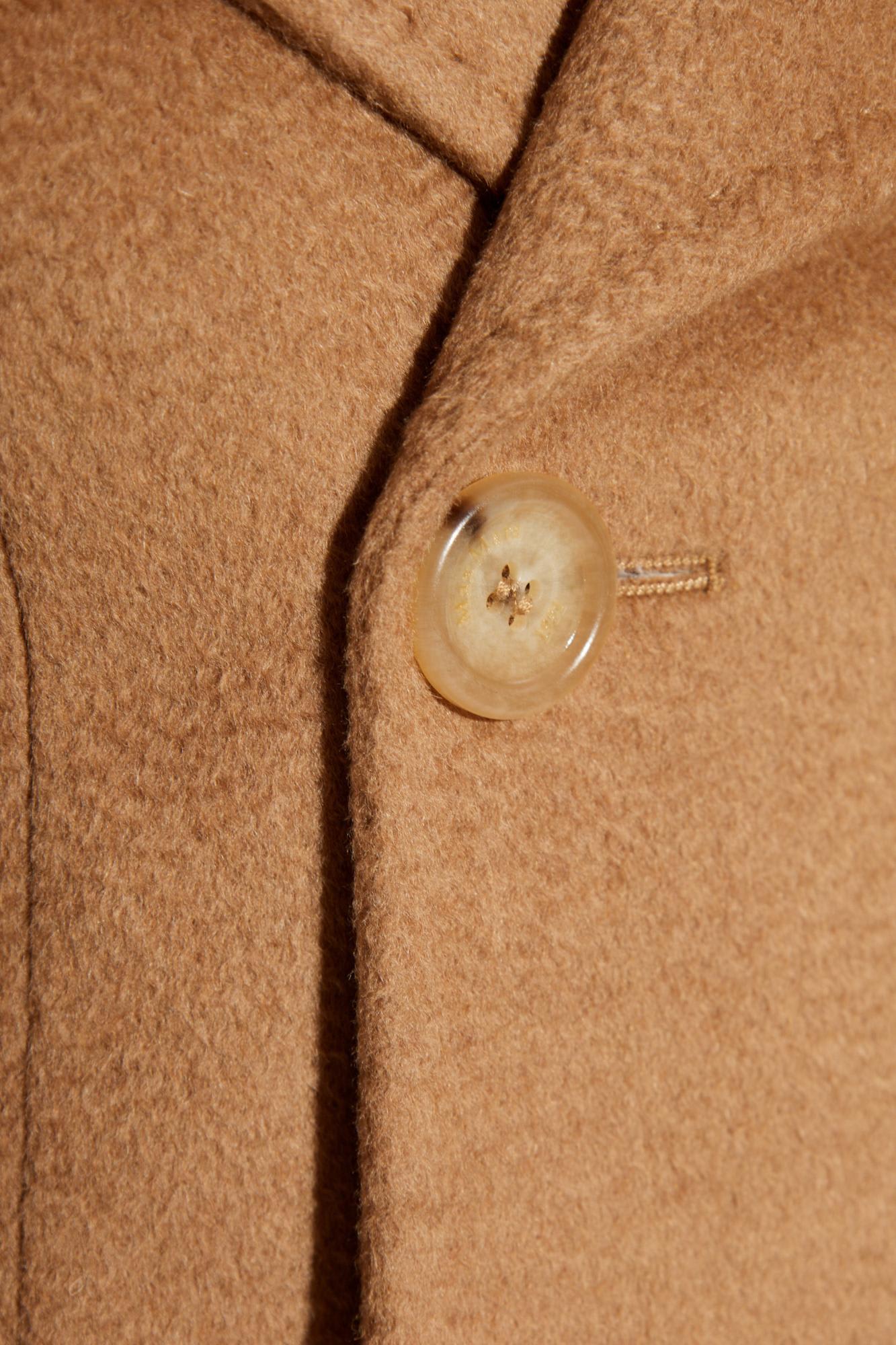 Max Mara Double-breasted Coat In Brown