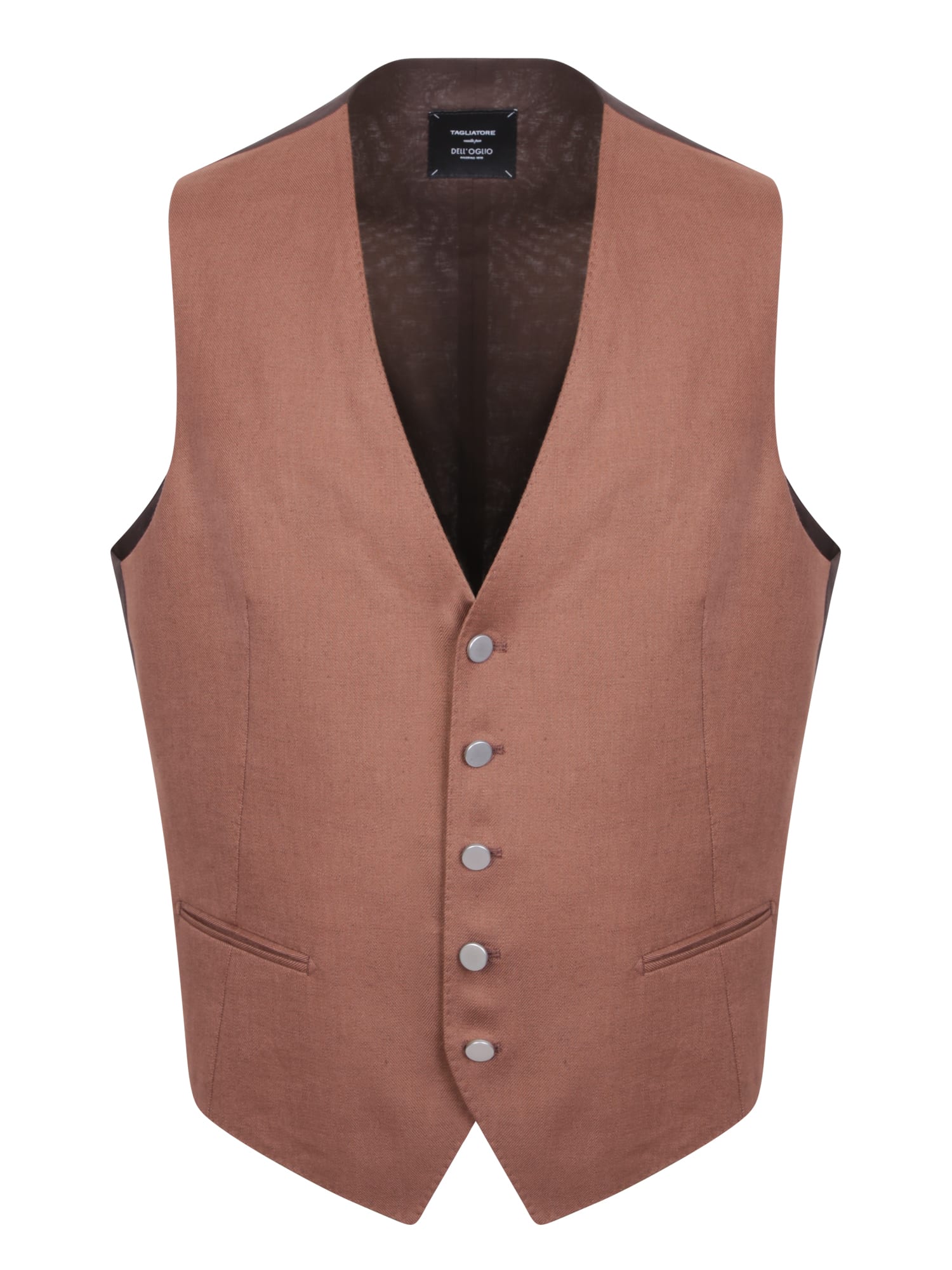 Brown Linen Waistcoat