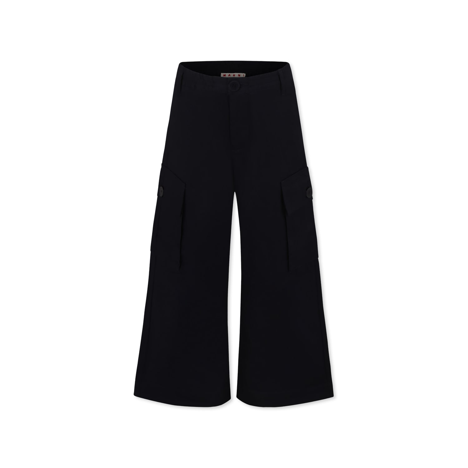 Marni Blue Trousers For Boy With Logo In Blue