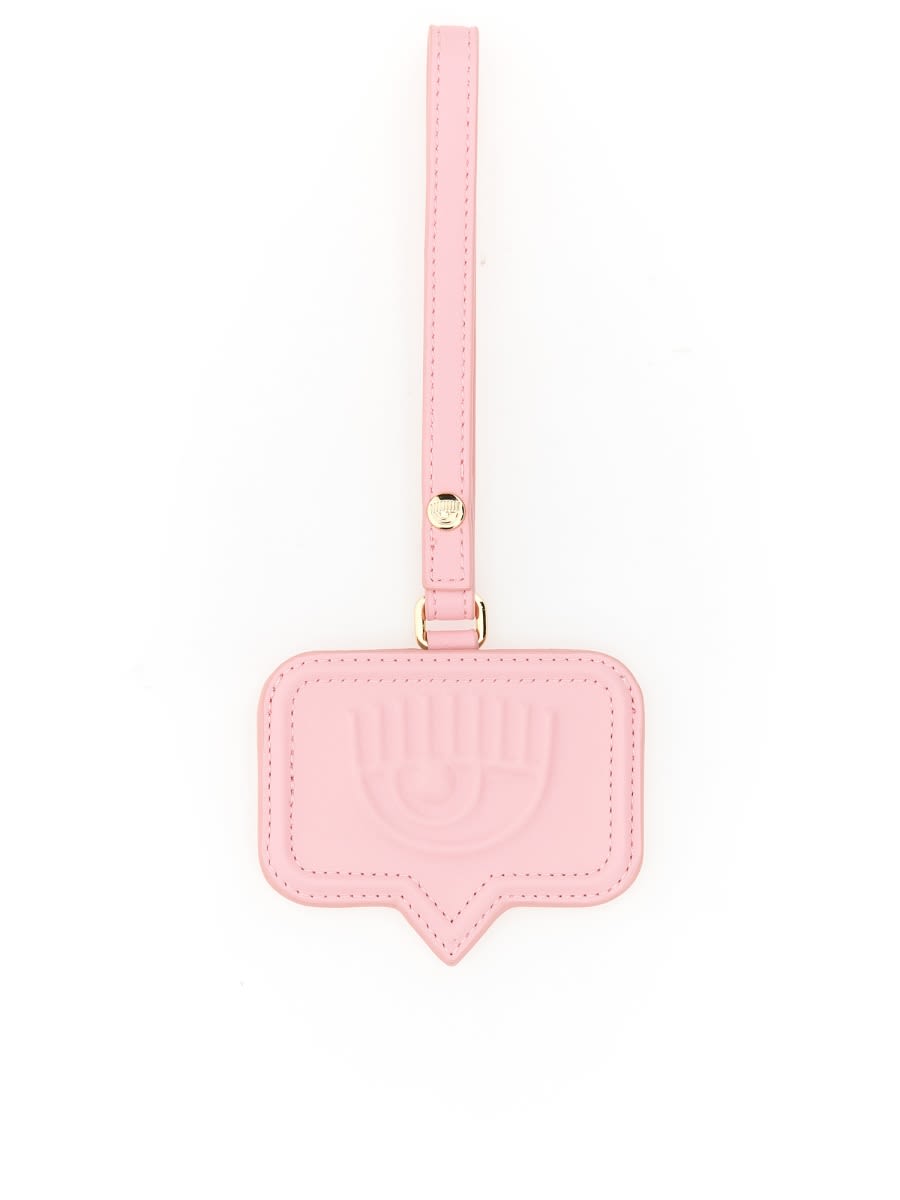 Chiara Ferragni Eyelike Luggage Tag In Pink