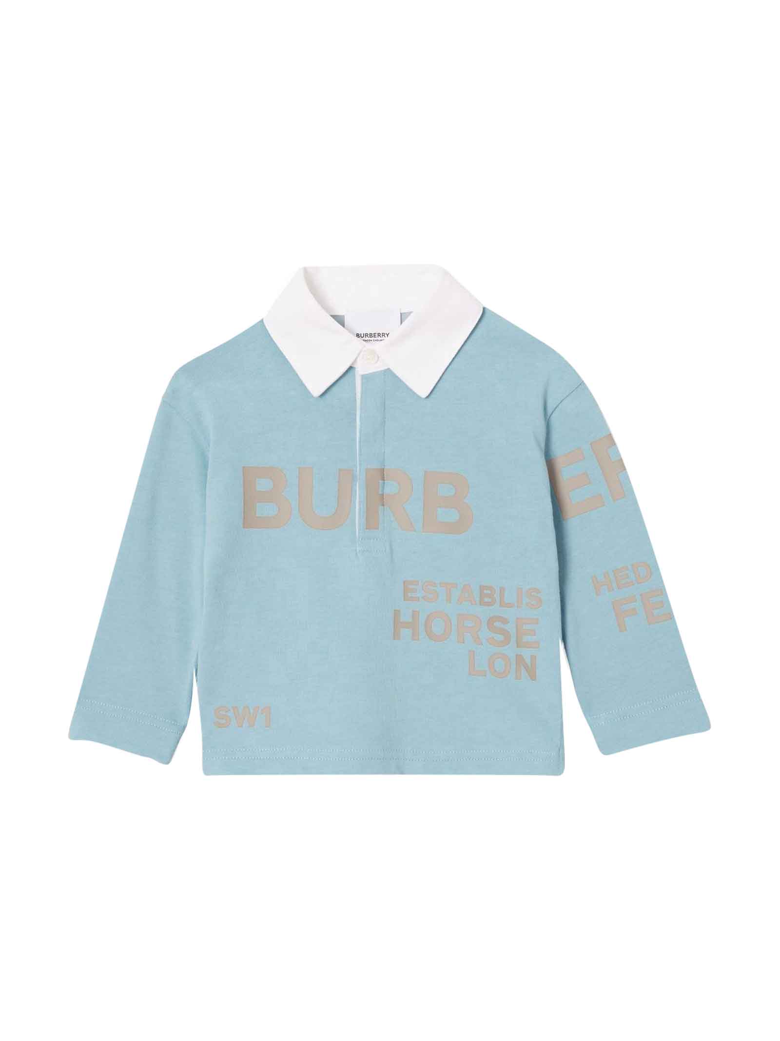 Burberry Blue Polo Shirt Baby Boy