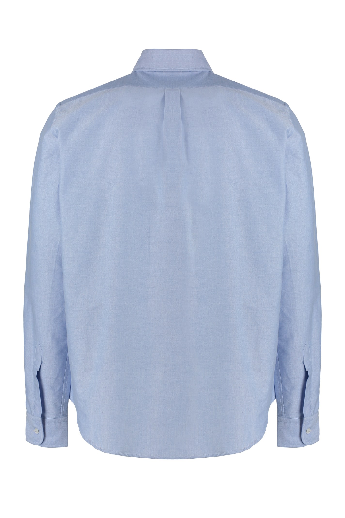 Shop Aspesi Cotton Poplin Shirt In Blue