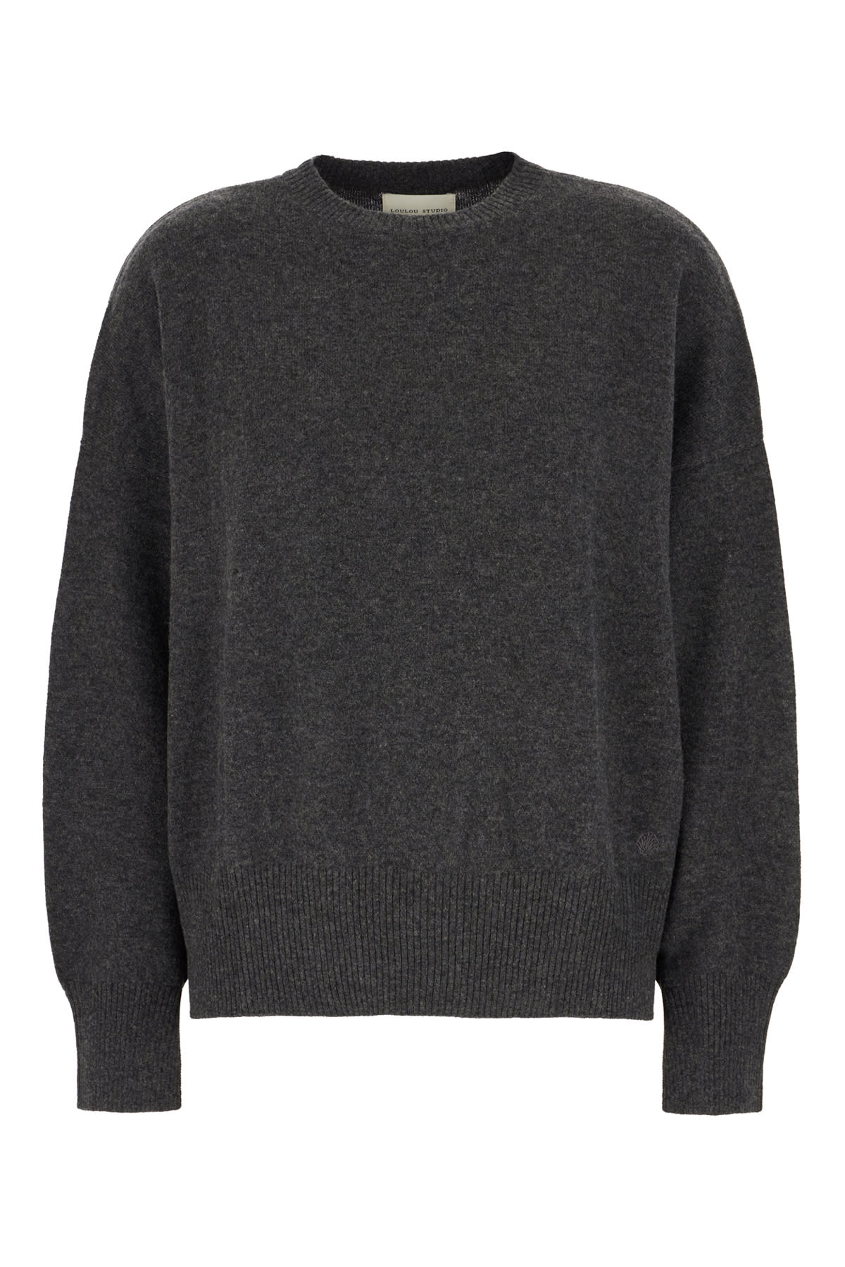 LOULOU STUDIO CHARCOAL CASHMERE ANAA SWEATER