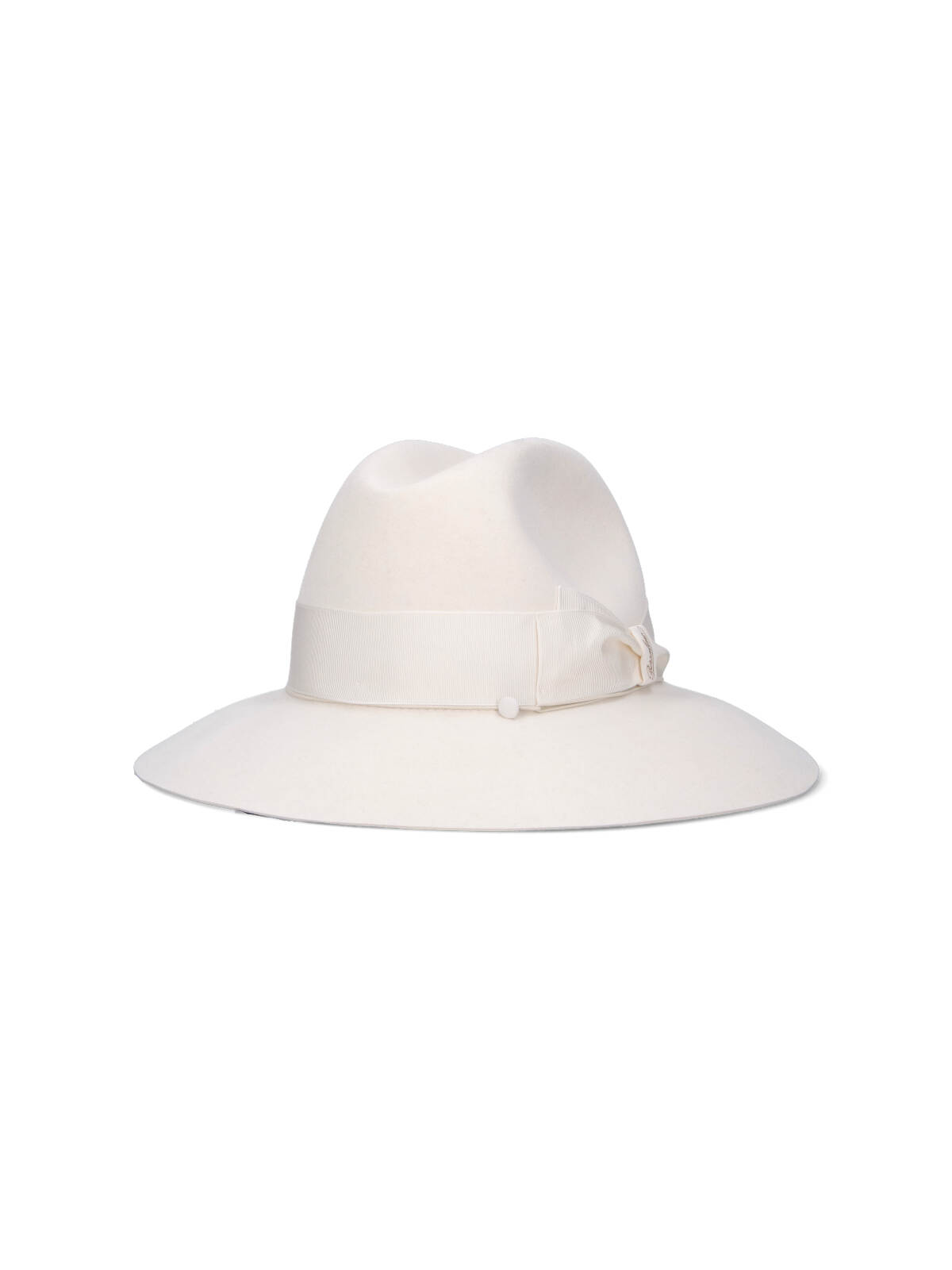Borsalino Monica Ribbon Hat In White