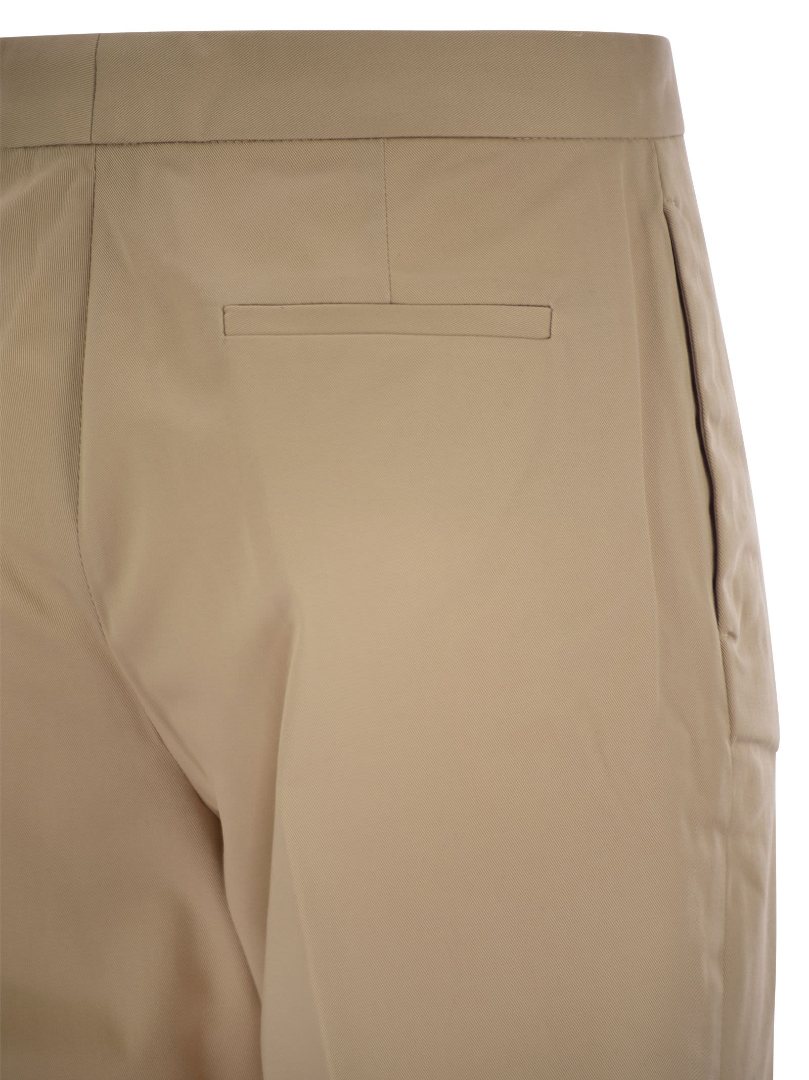 Fabiana Filippi Loose Waist Bag Details Casual Pants In Sand
