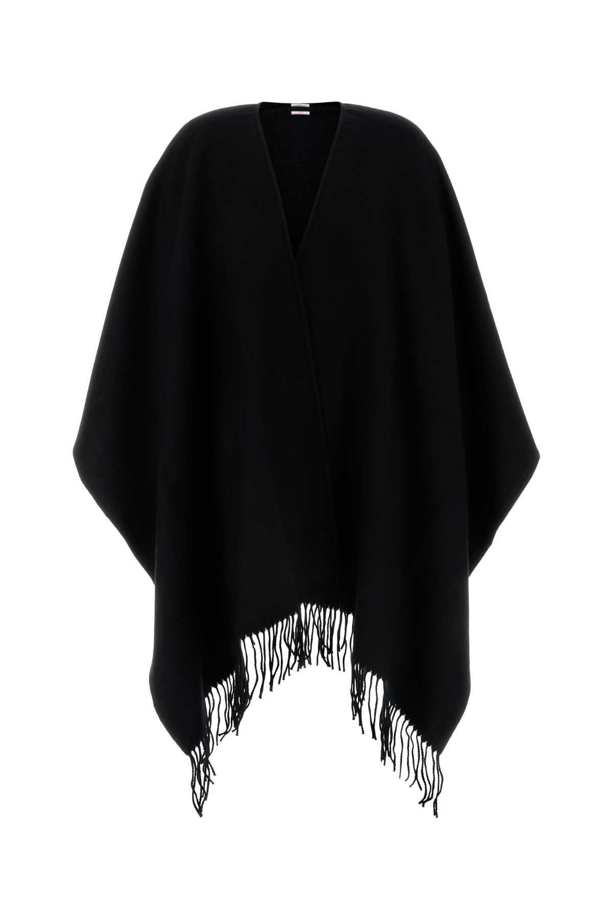 VALENTINO GARAVANI BLACK CASHMERE CAPE 