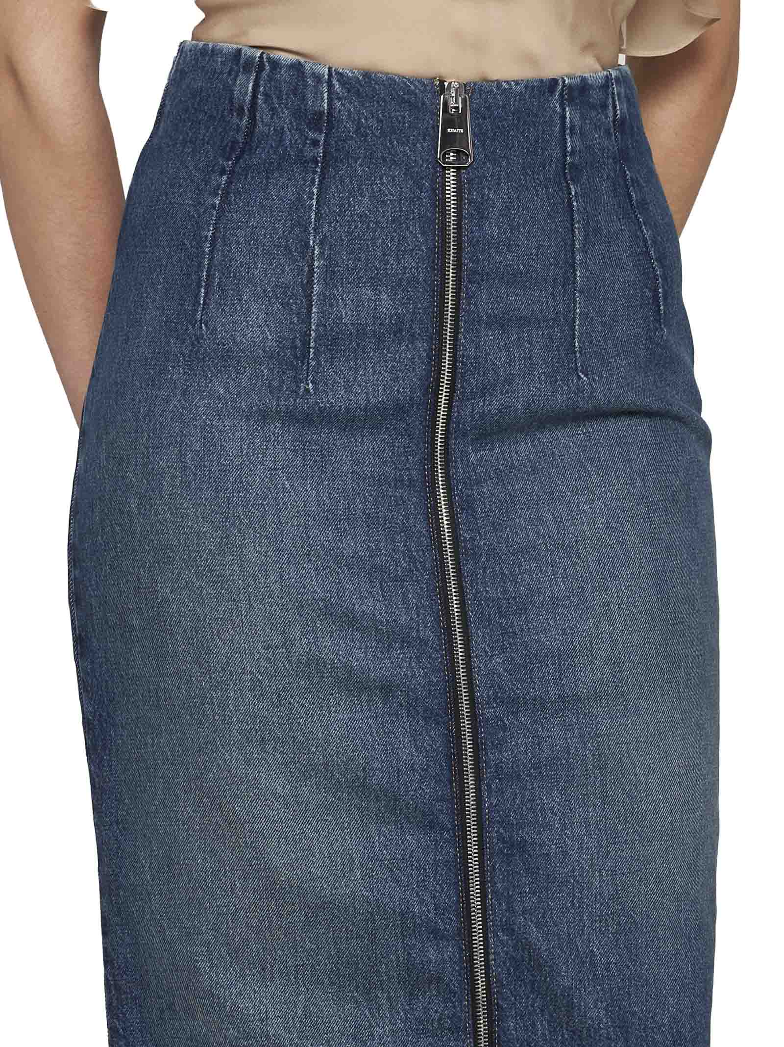 Shop Khaite Skirt In Stinson
