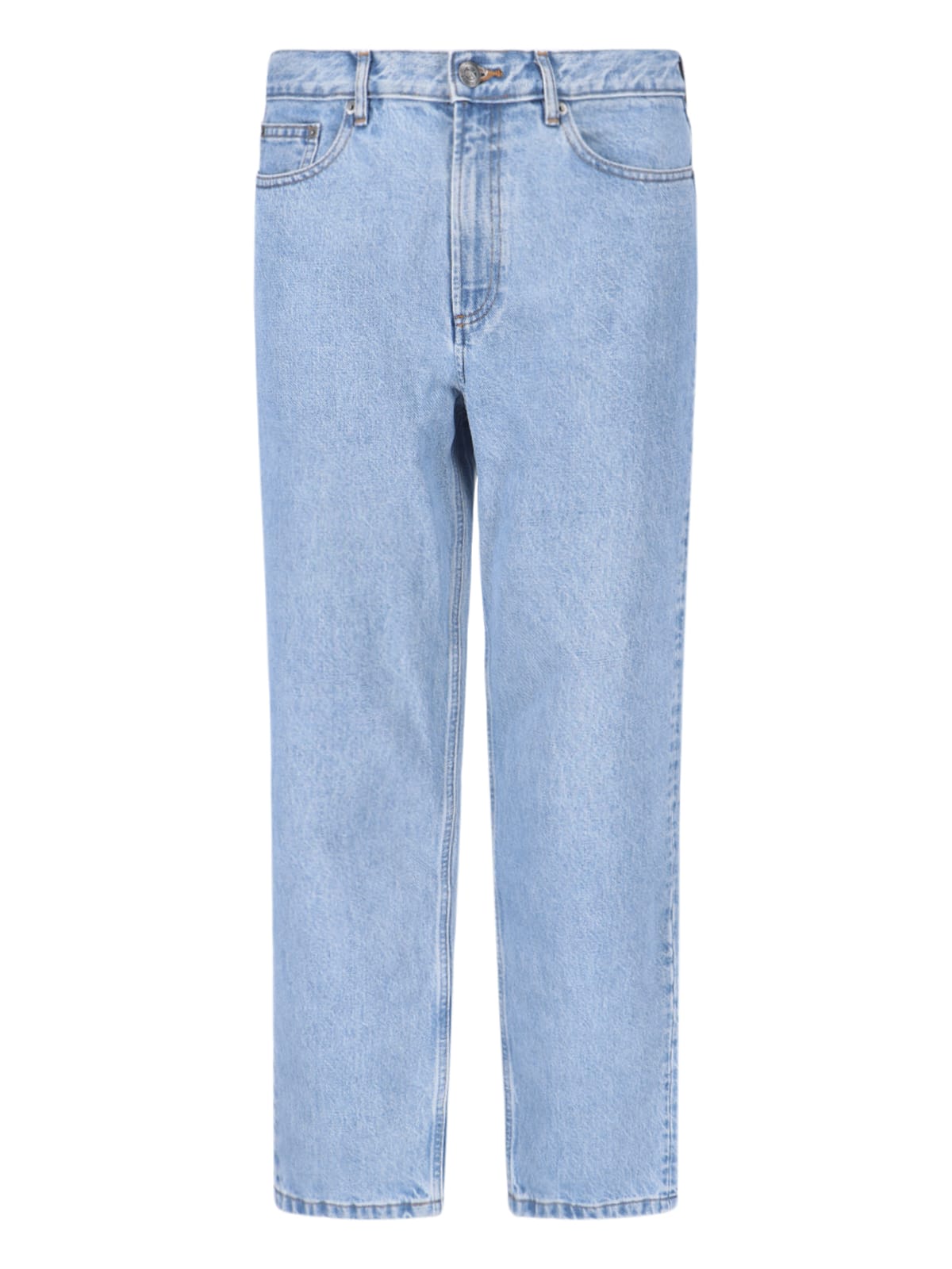 Shop Apc Straight Jeans In Light Blue
