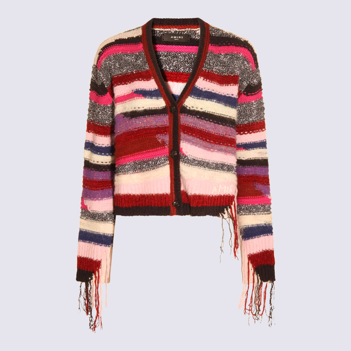 Multicolour Wool Stripe Cardigan
