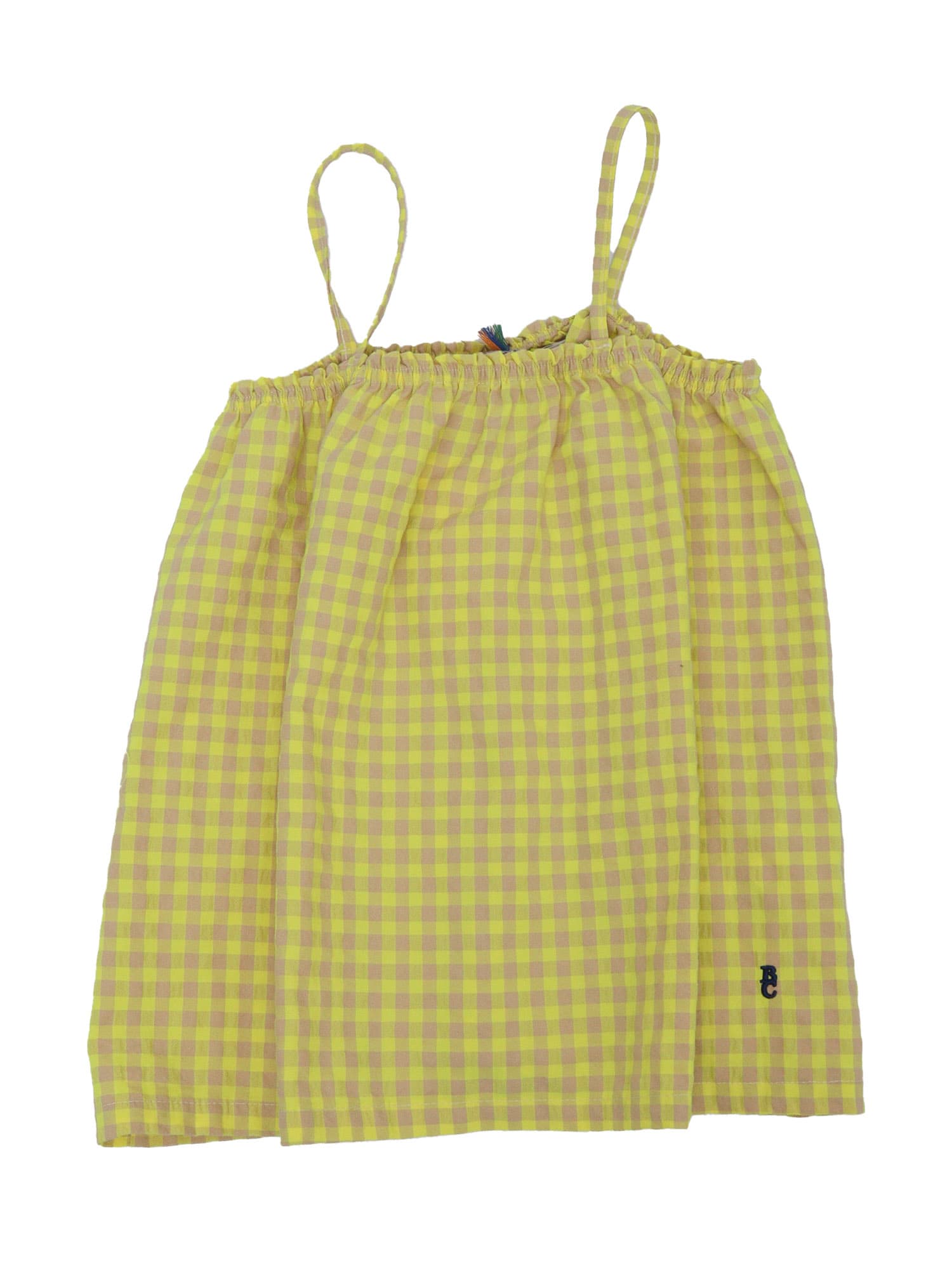 Bobo Choses Vichy Woven Top In Yellow
