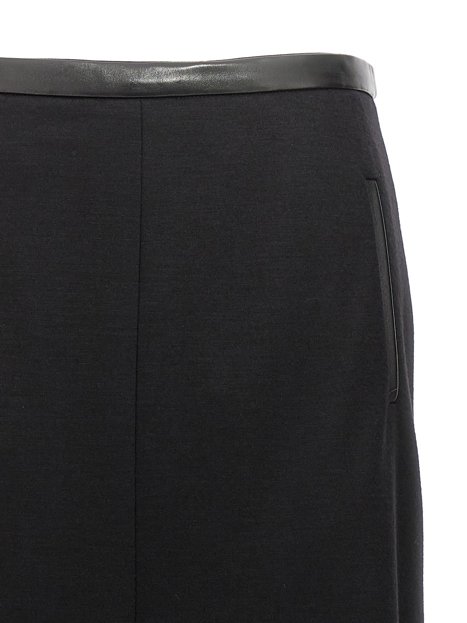Shop Saint Laurent Midi Skirt In Wool In Black