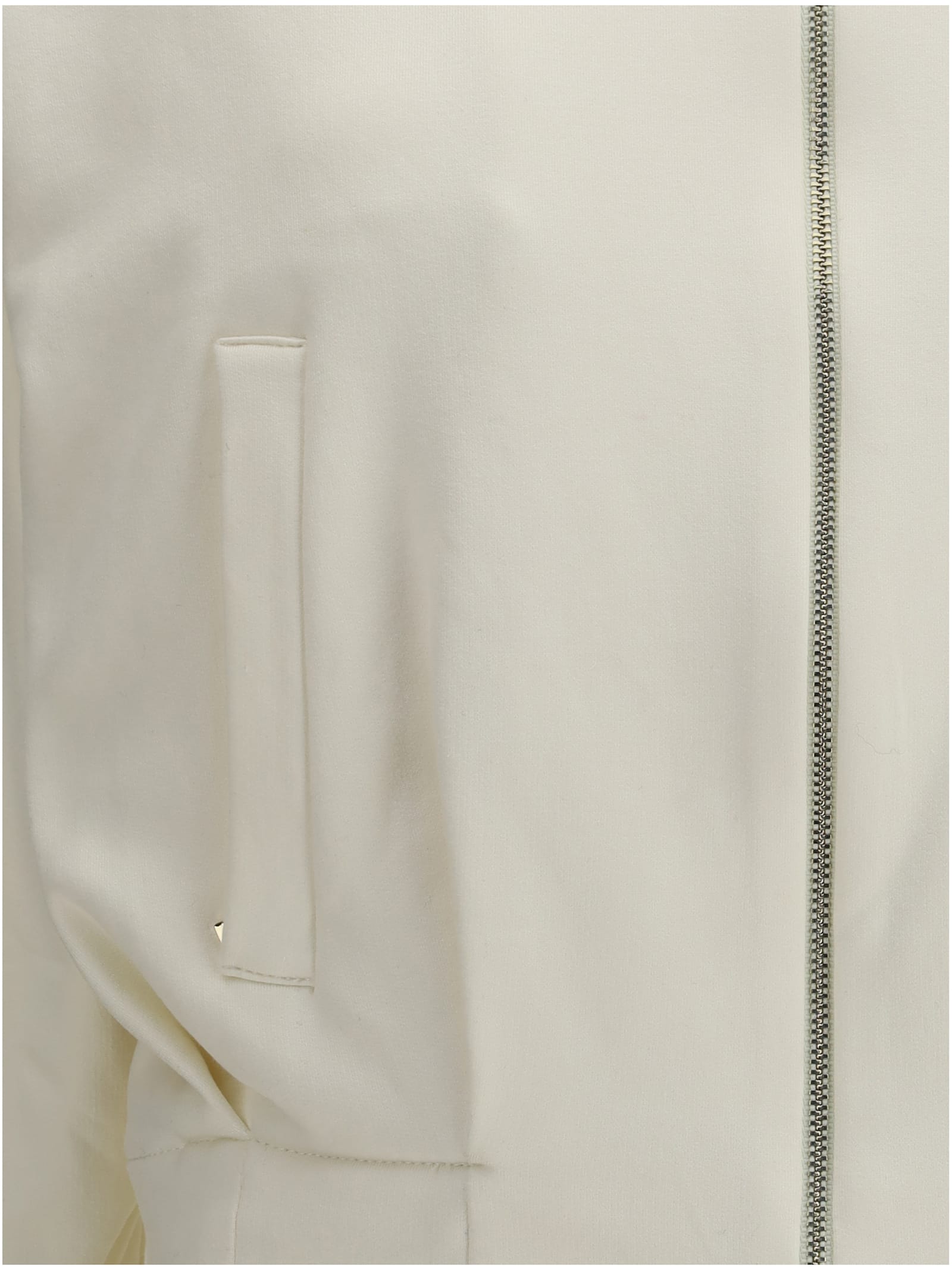 Max Mara Argenta Cropped Sweatshirt In White