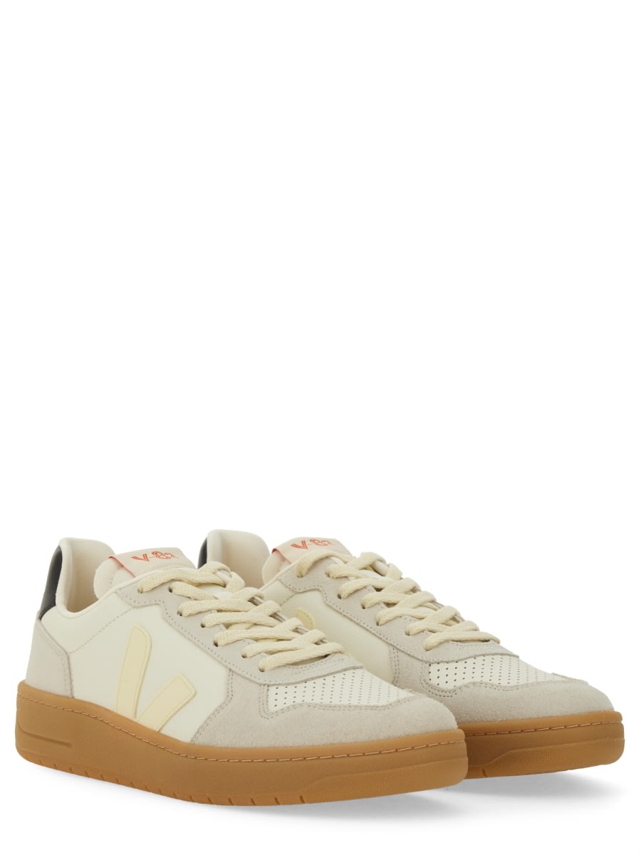 Veja V-82 Grained Leather Pure Sneakers Shoes