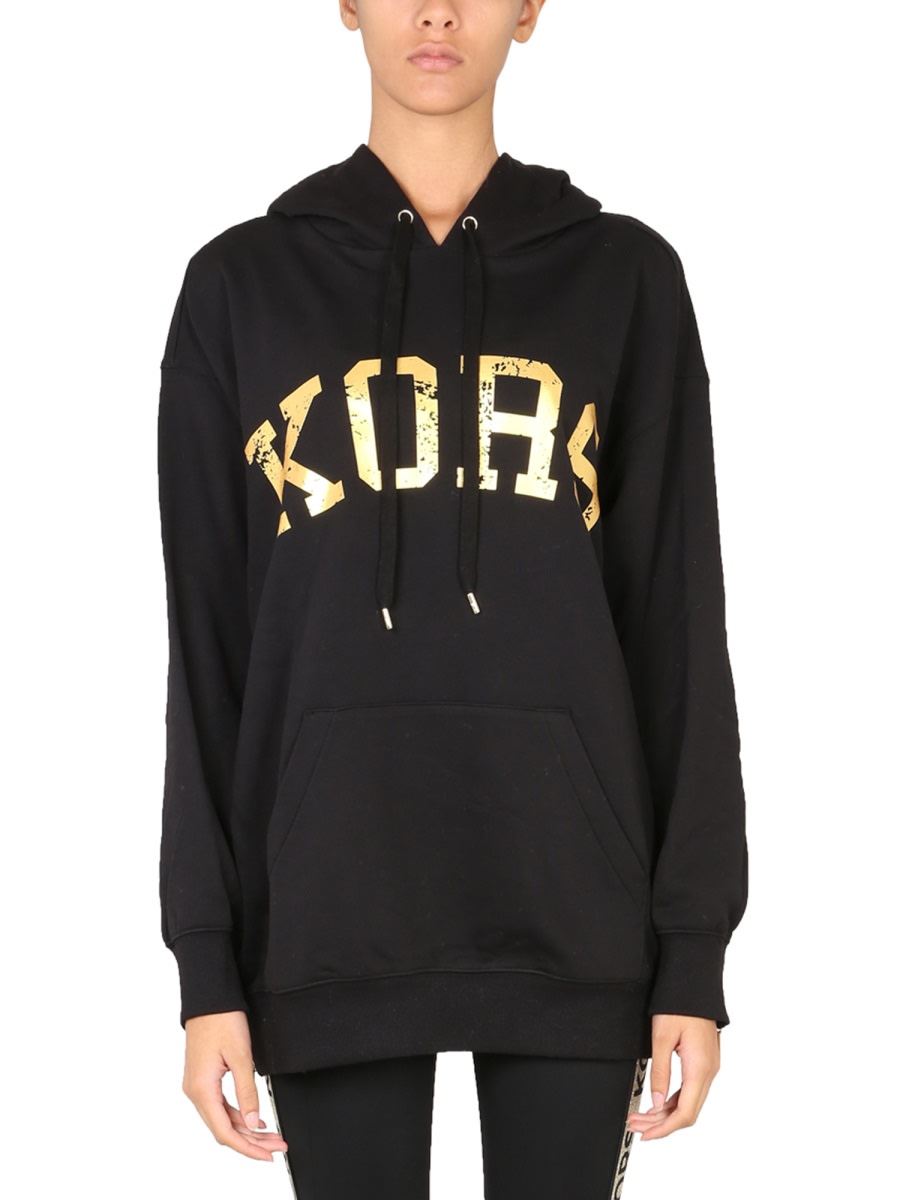 Shop Michael Kors Sweatshirt With Logo In Black