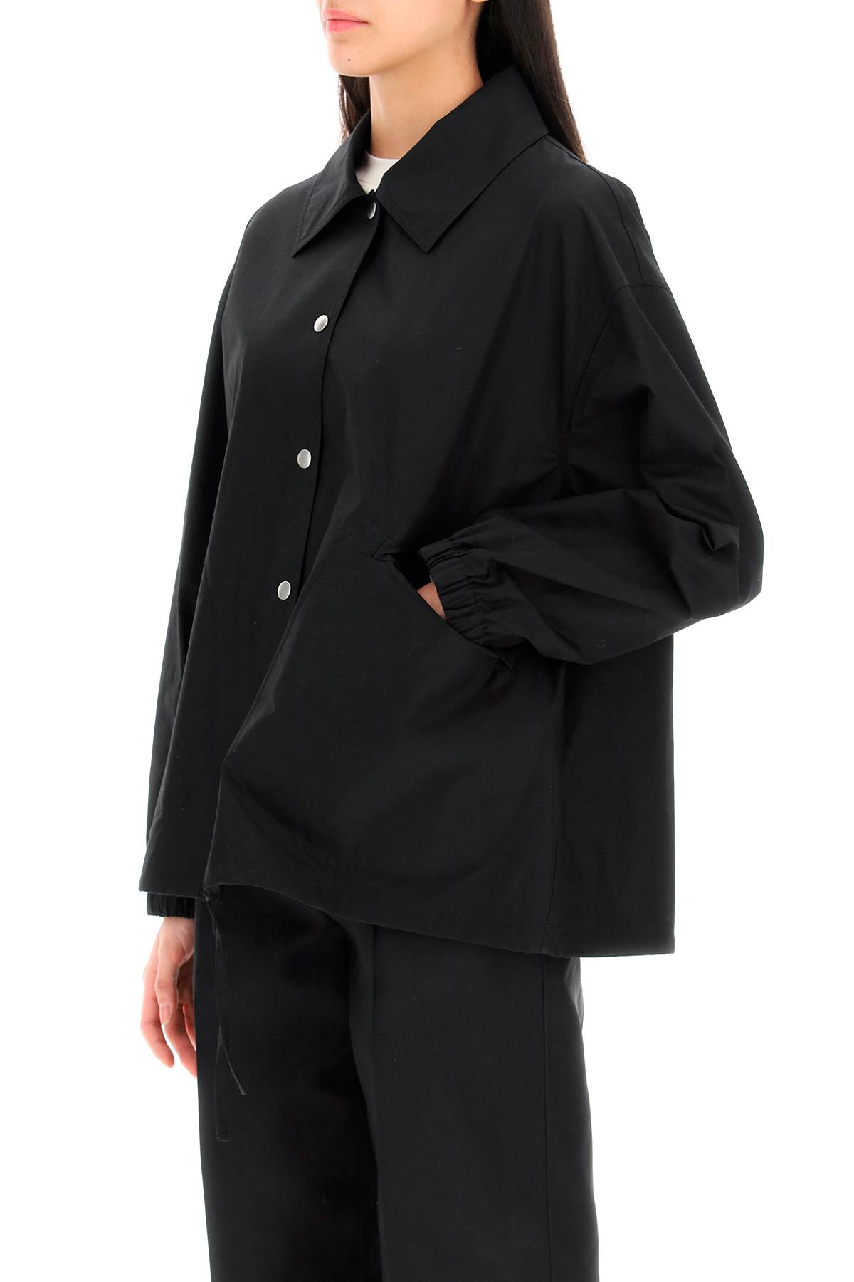 Shop Jil Sander Anti-drop Cotton Jacket In Black