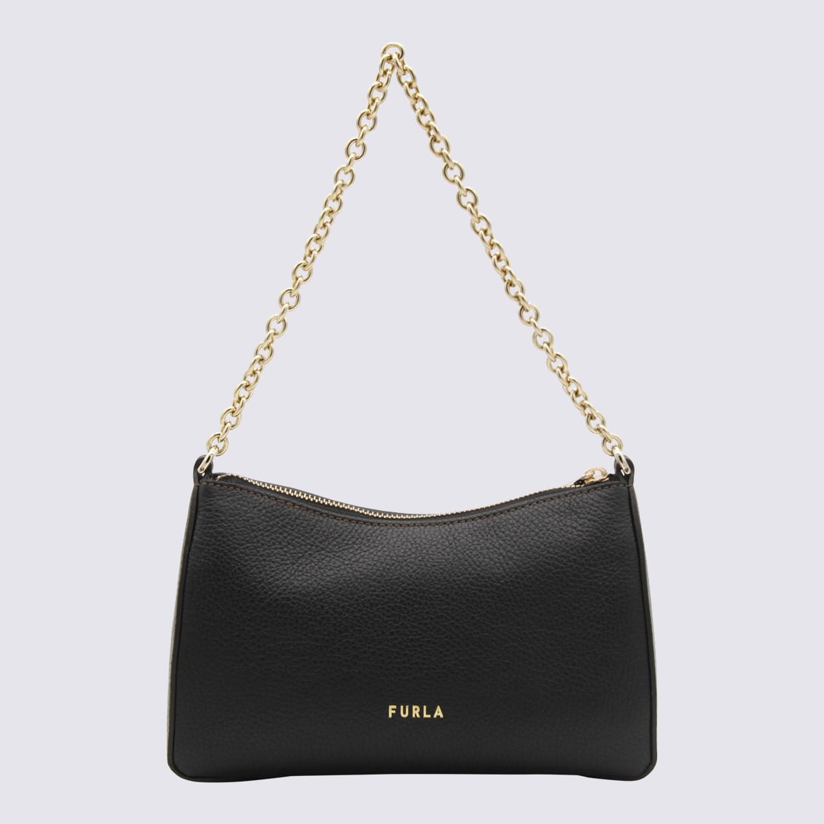 Shop Furla Black Leather Primula Shoulder Bag