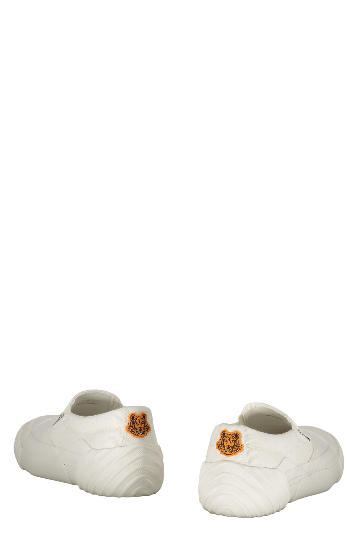 Kenzo Woman Sneakers White Size 9 Textile Fibers In White