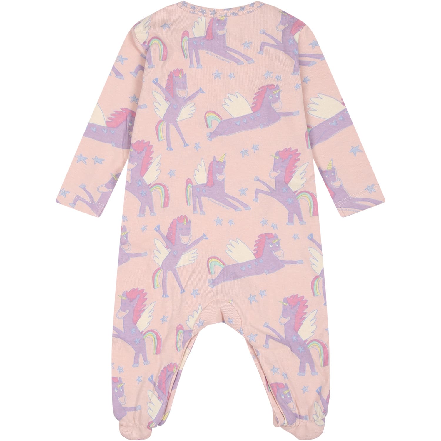 Shop Stella Mccartney Pink Set For Baby Girl With Unicorn