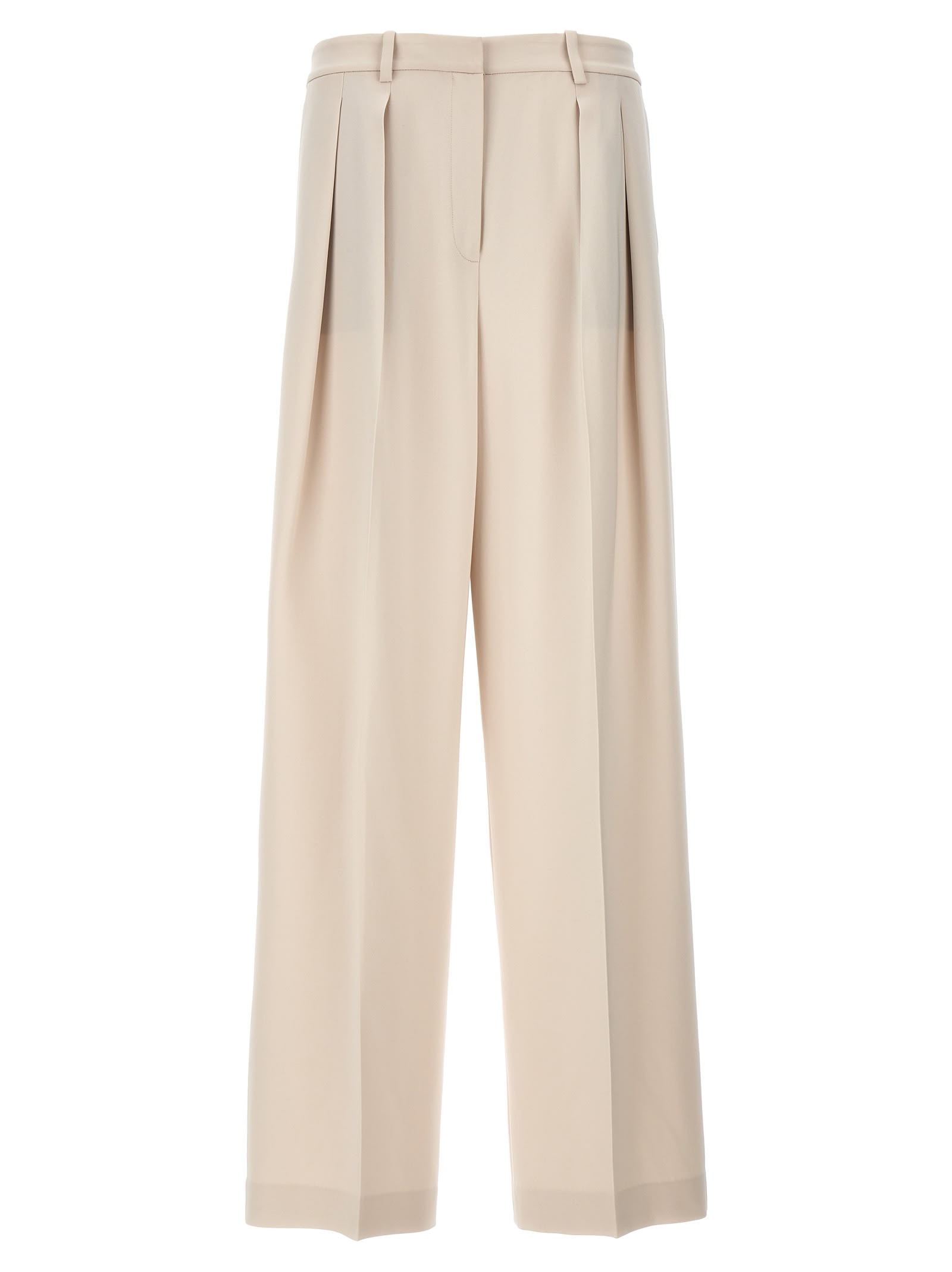 Shop Theory Admiral Crepe Pants In Beige