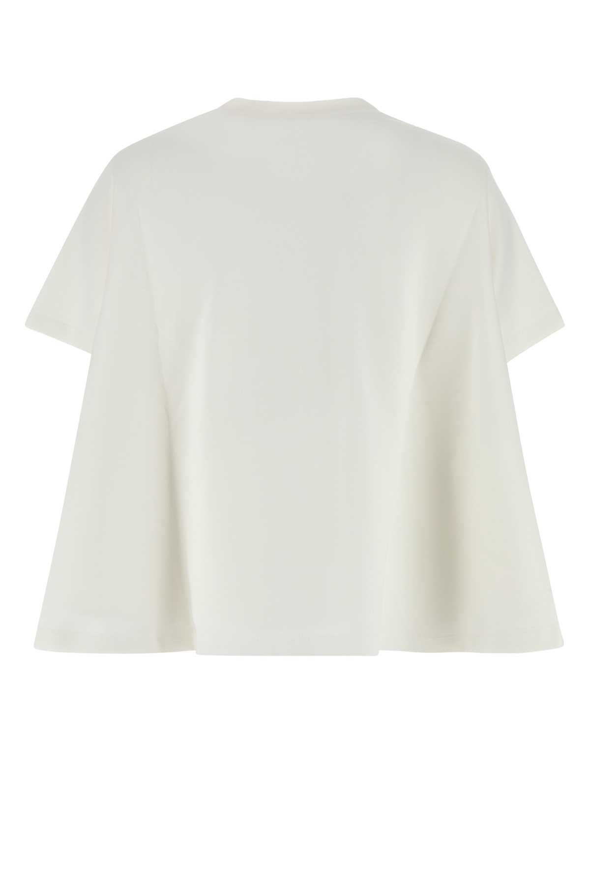 Loewe White Cotton Blend T-shirt In White
