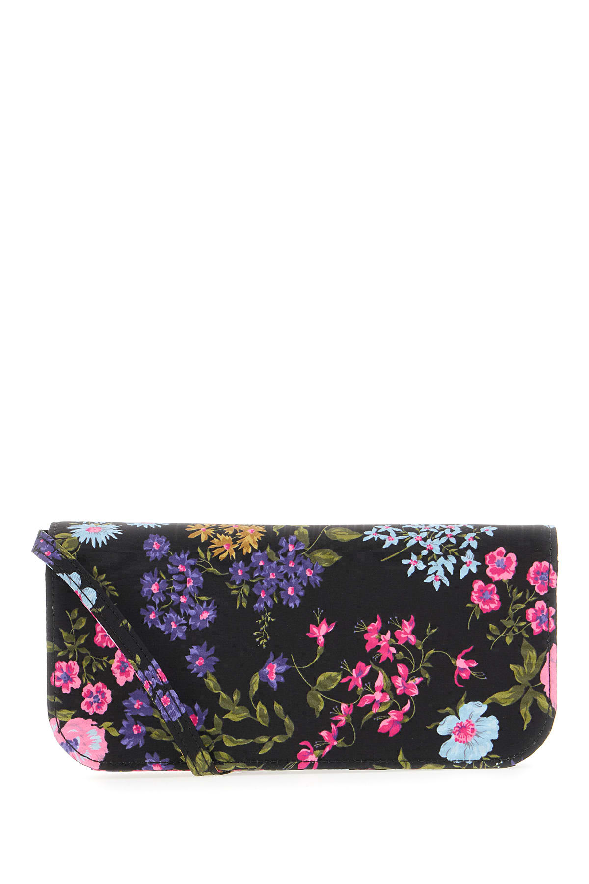 Valentino Printed Fabric Clutch In Black