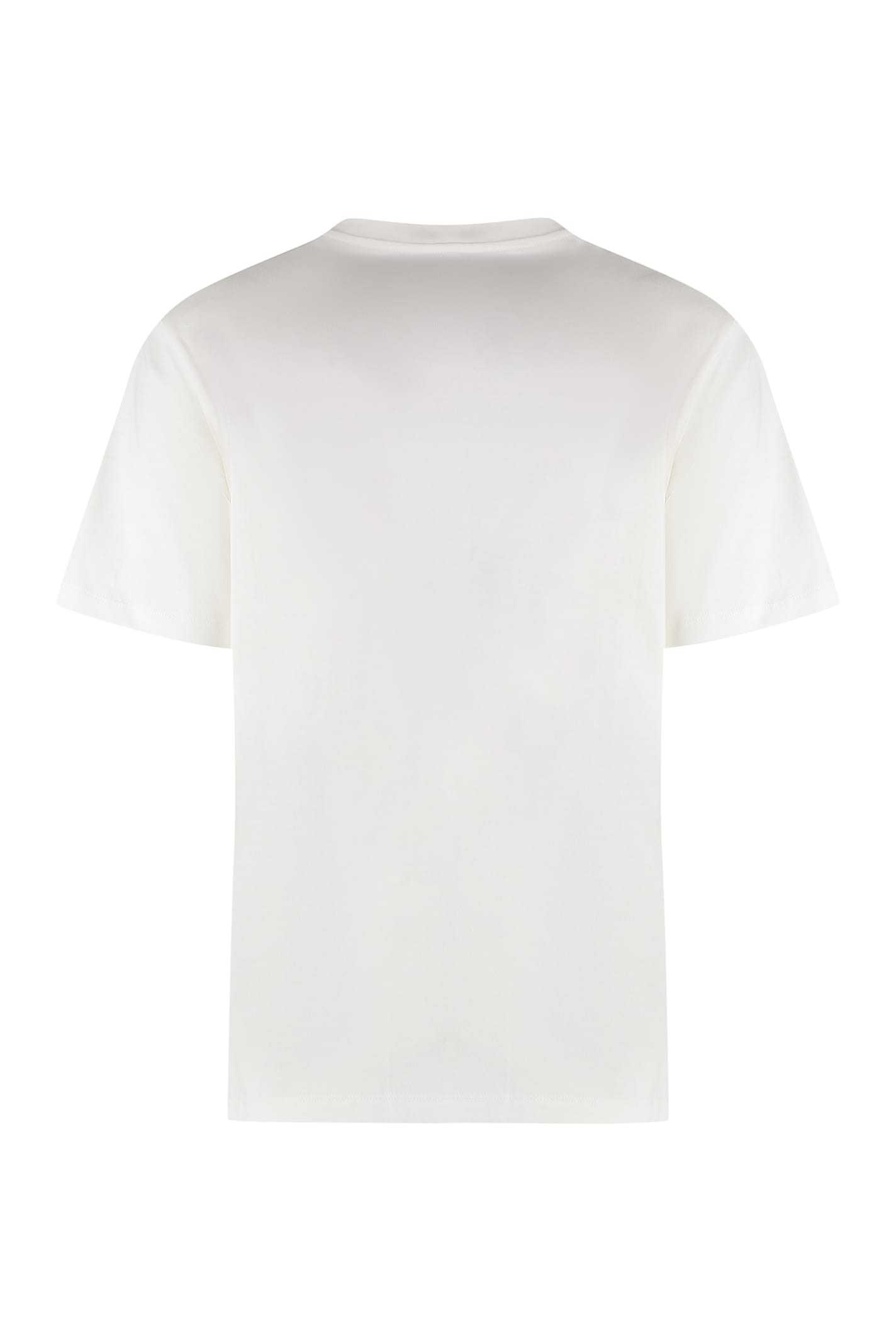 Shop Rabanne Cotton Crew-neck T-shirt In White