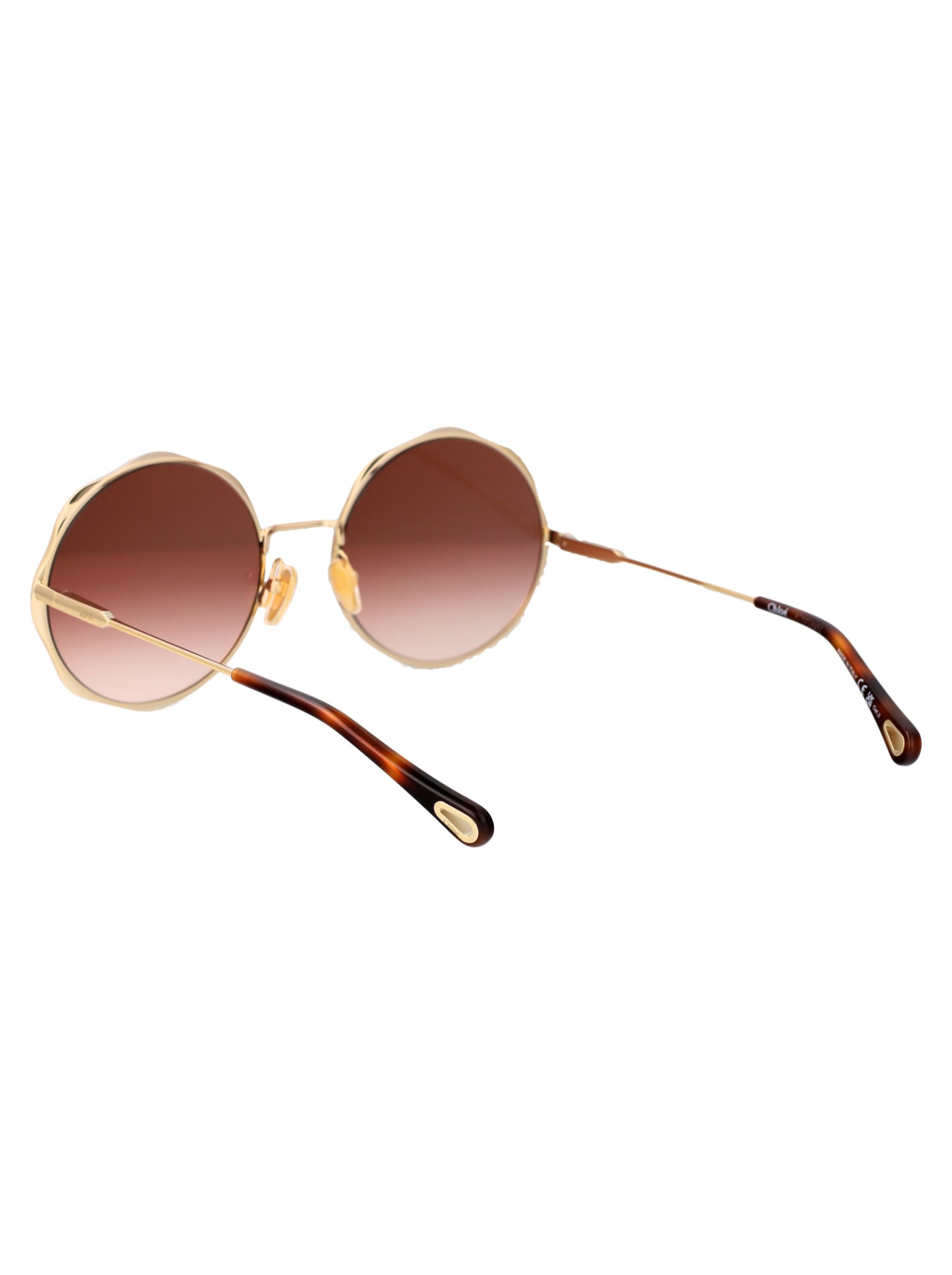 Shop Chloé Ch0184s Sunglasses In 003 Gold Gold Orange