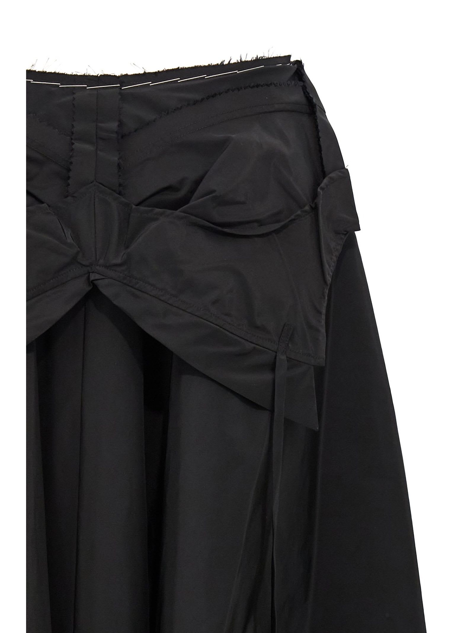 Shop Maison Margiela Grey A-line Midi Skirt