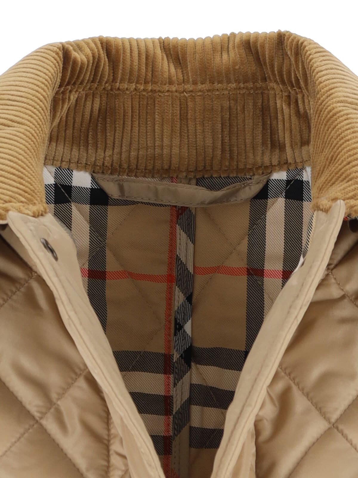 Burberry Cropped Quilted Nylon Jacket In Multi