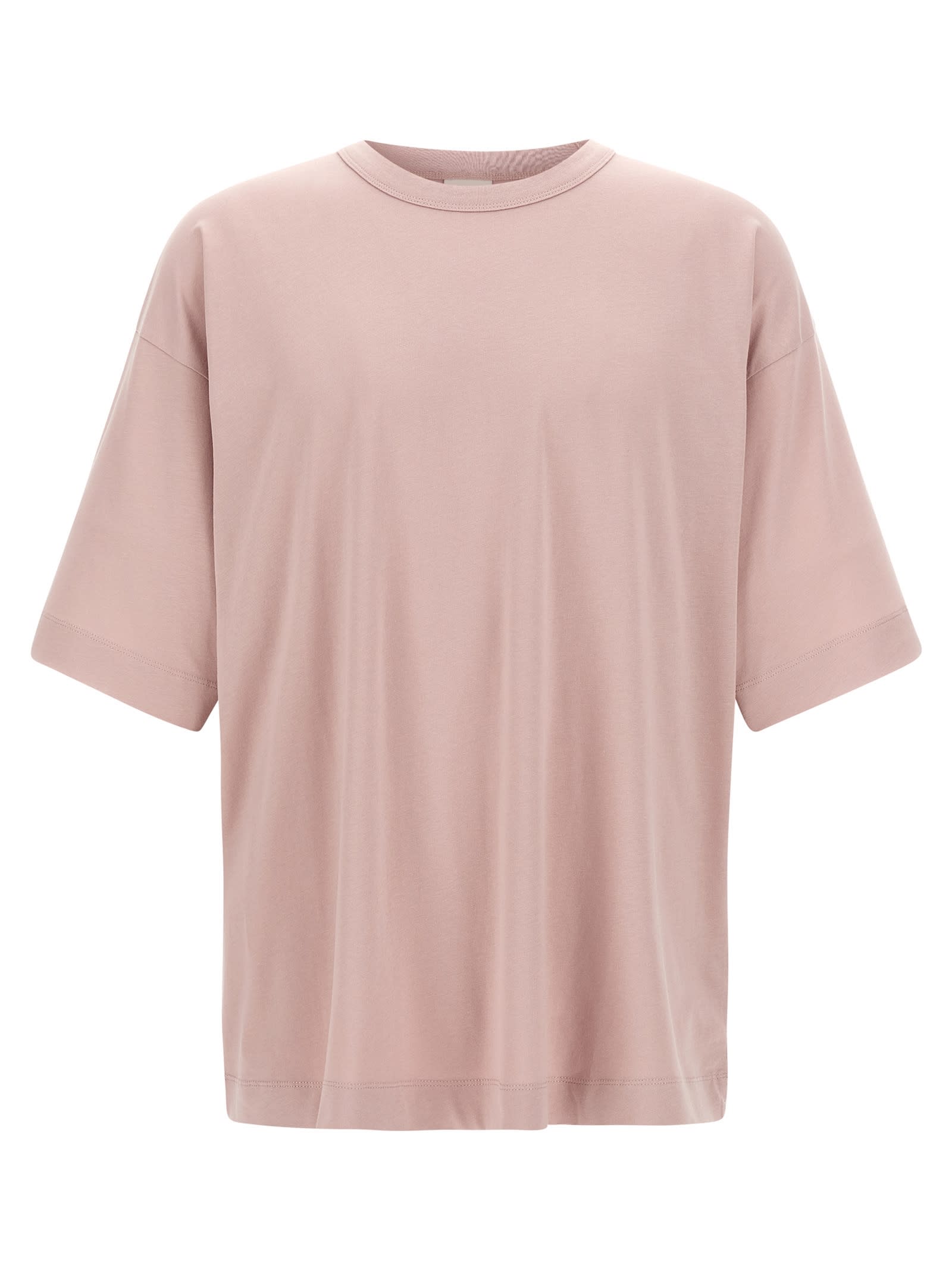 Dries Van Noten Plain Design Round Neck Short Sleeves T-shirt In Pink