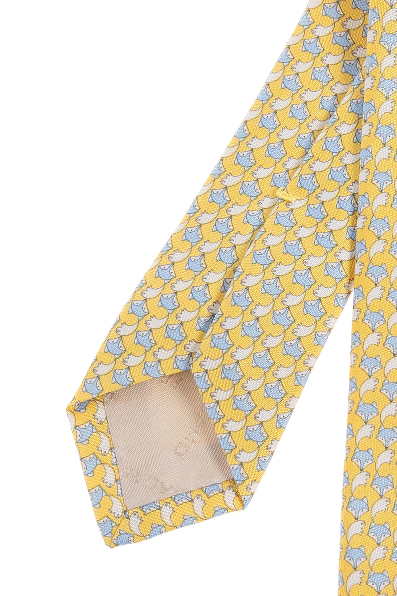 Ferragamo Silk Tie In Yellow