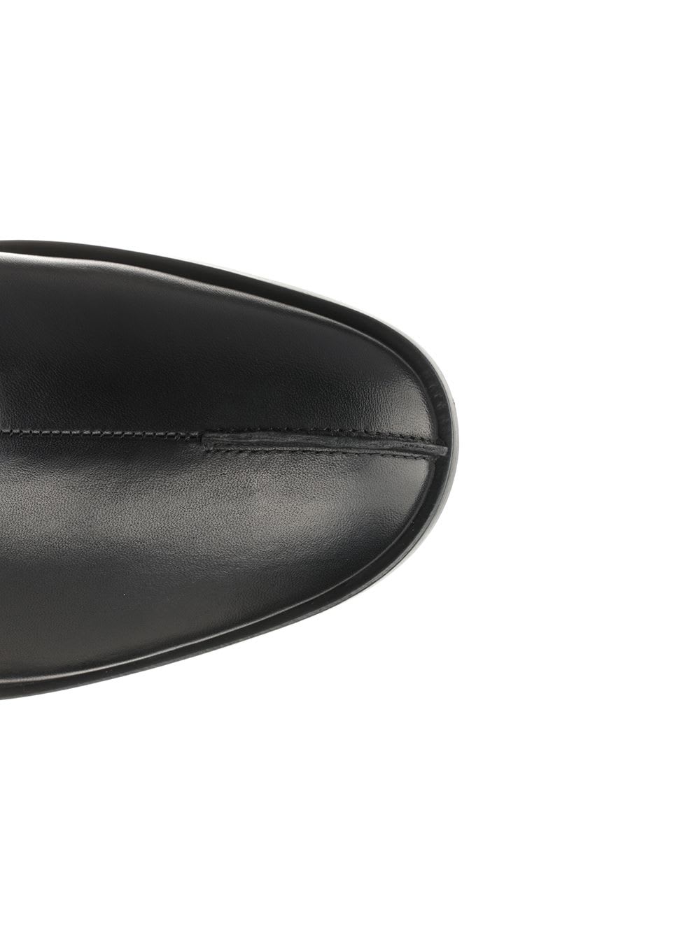 Mm6 Maison Margiela Tabi Leather Slip-on Shoes In Black