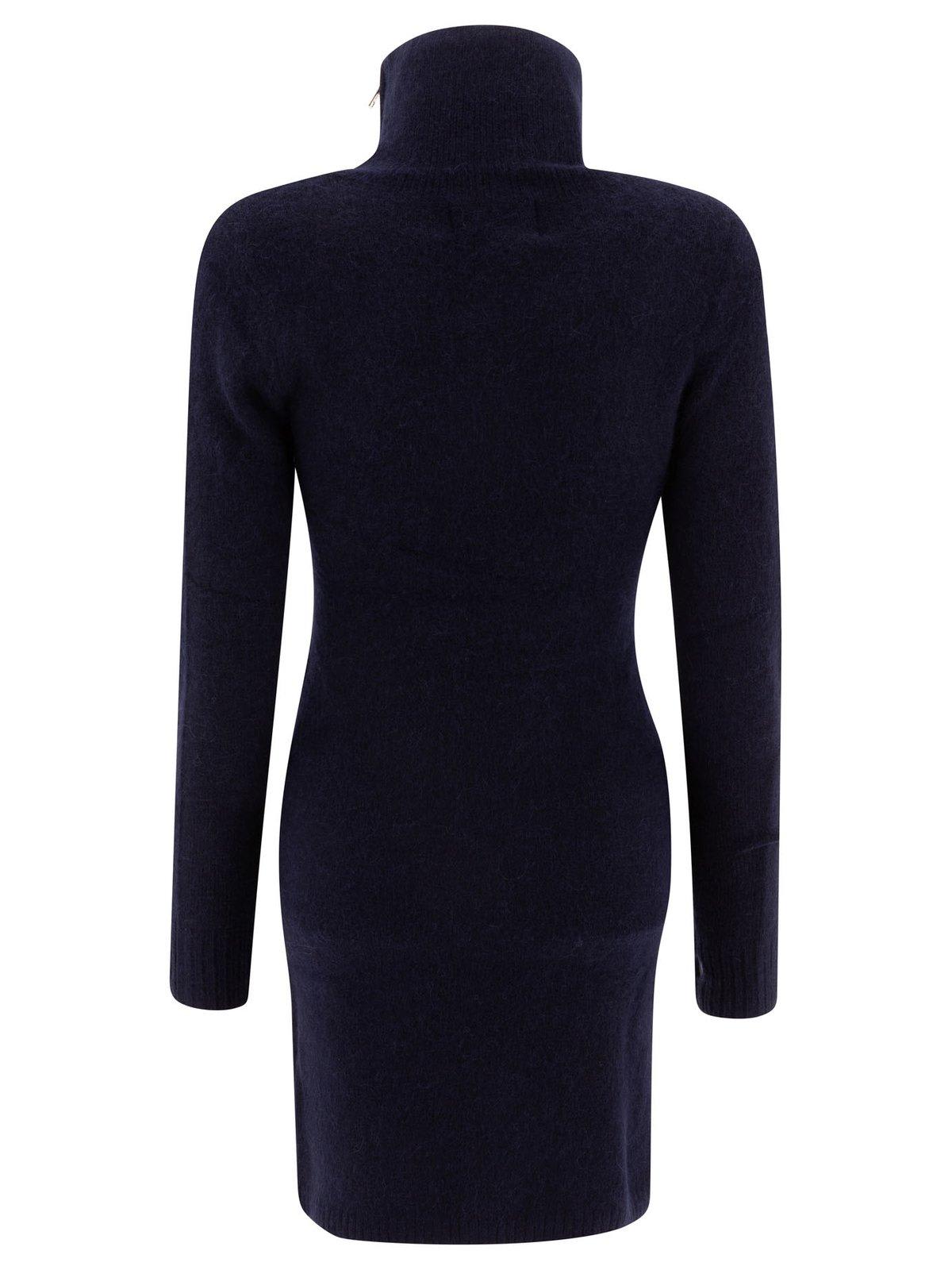 Shop Marant Etoile Ohara Knitted Dress In Mi Midnight