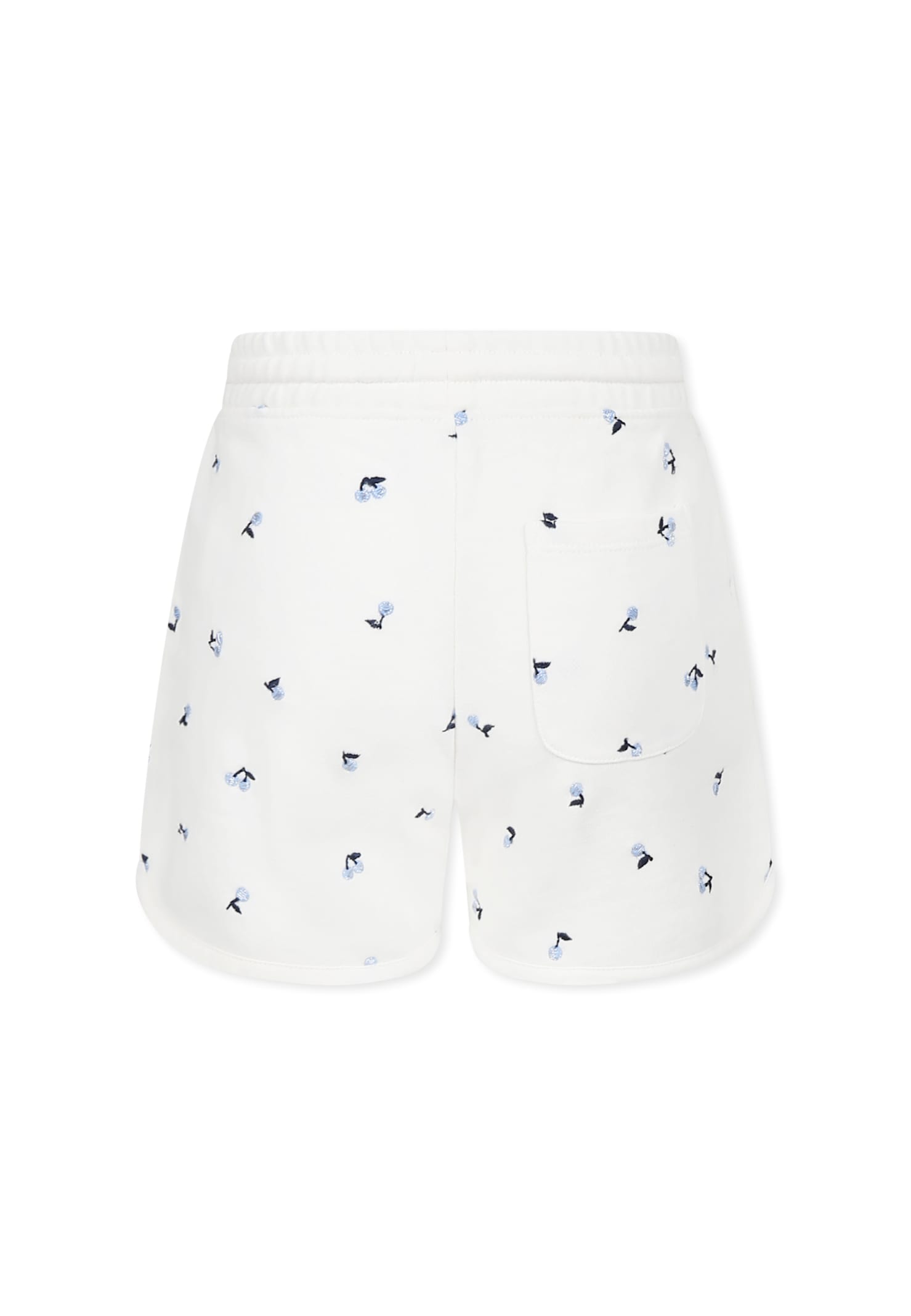Bonpoint Ivory Shorts For Girl With Cherries In White