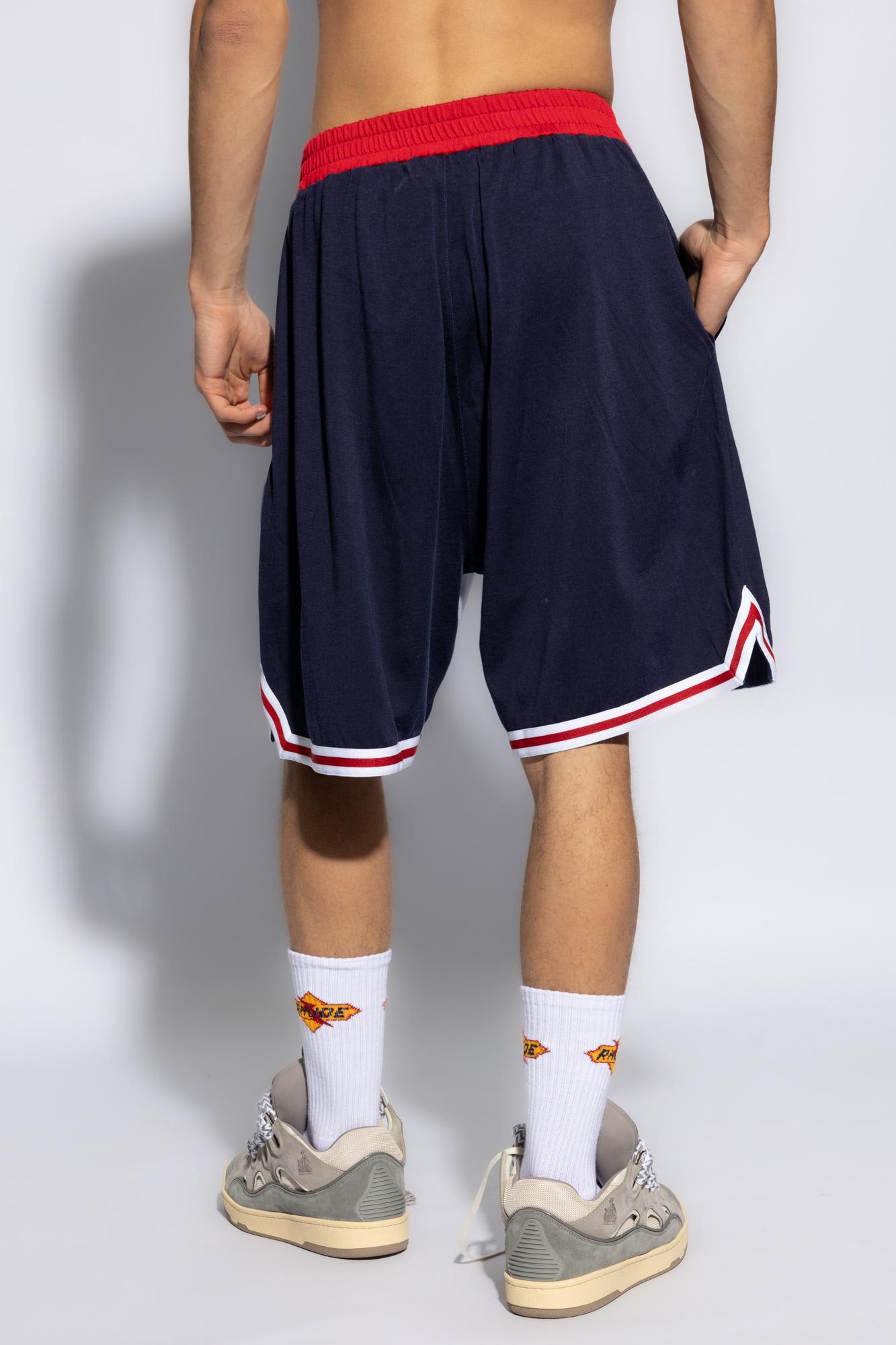 Shop Dsquared2 Shorts With Logo In Blue/red