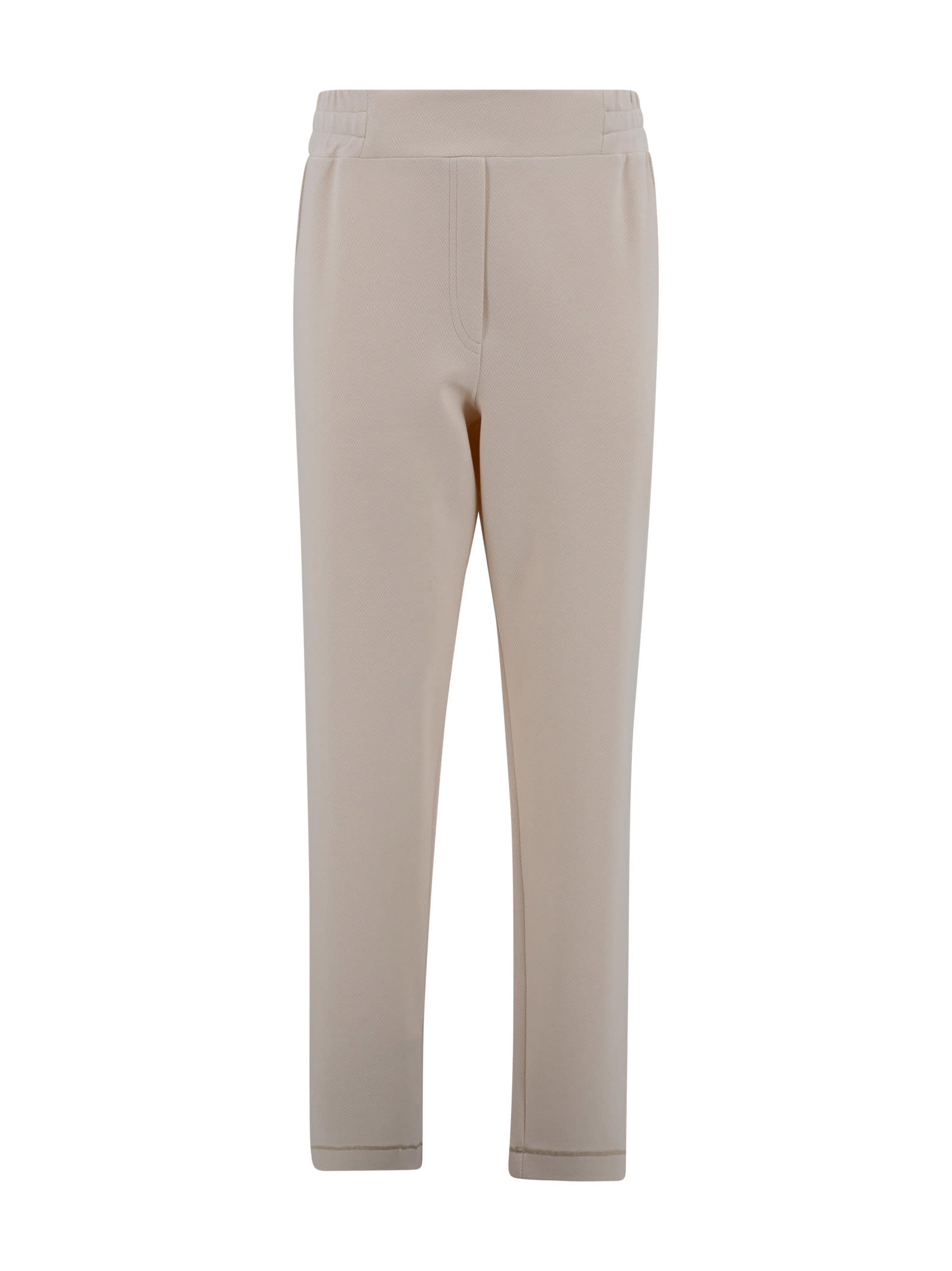 D. Exterior Viscose Trousers Herringbone Pattern