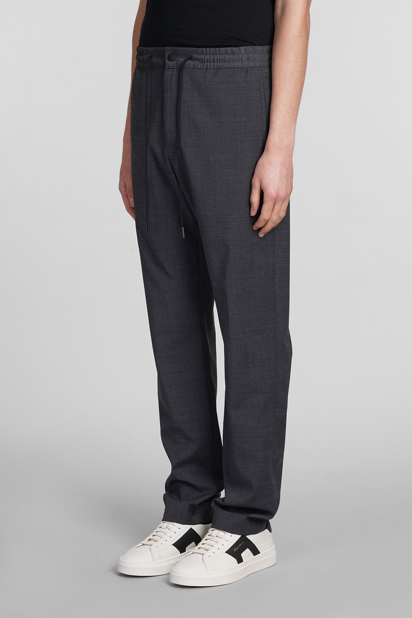 Shop Pt01 Pants In Grey Polyester