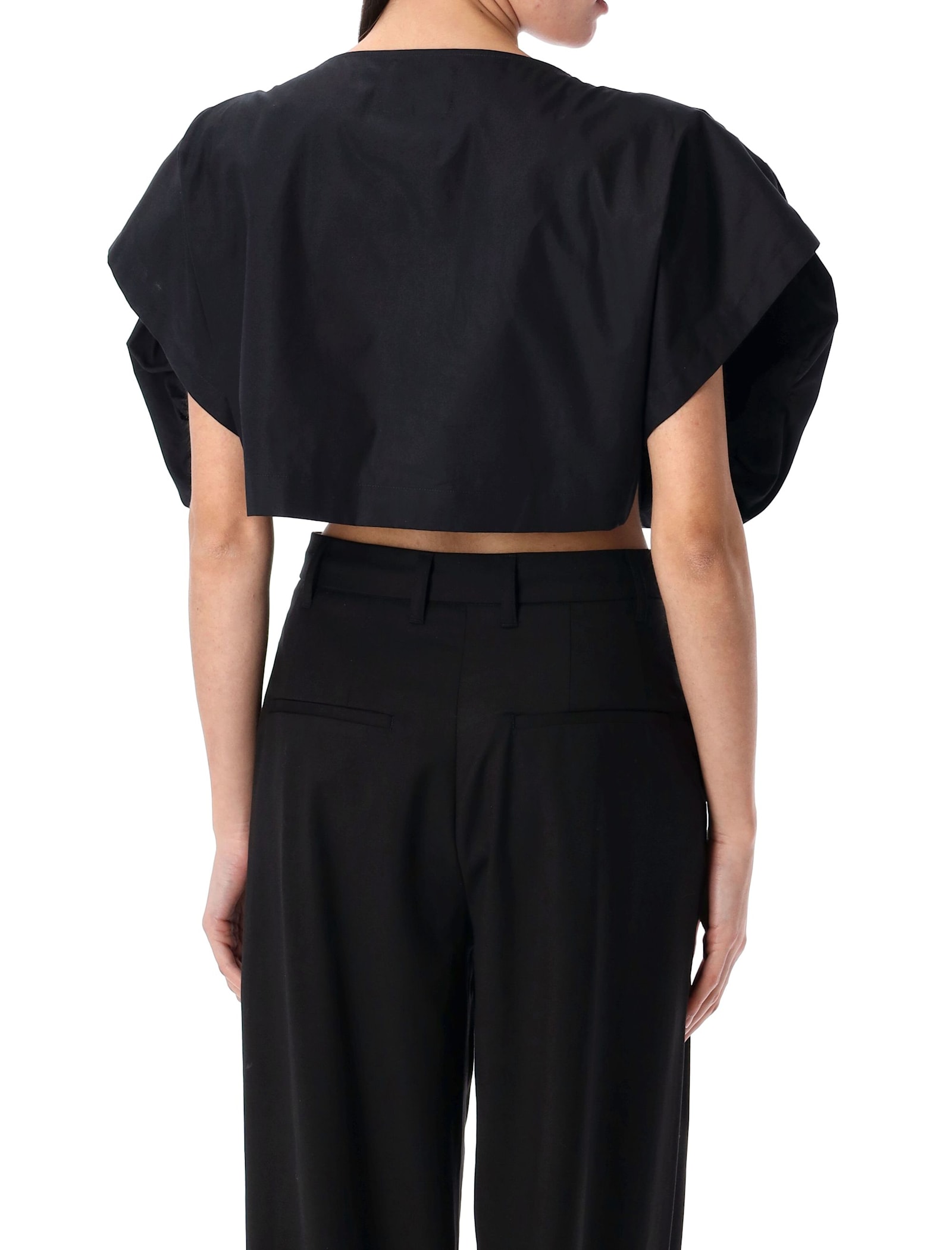 Vivienne Westwood Heart Top In Regenerative Poplin In Black