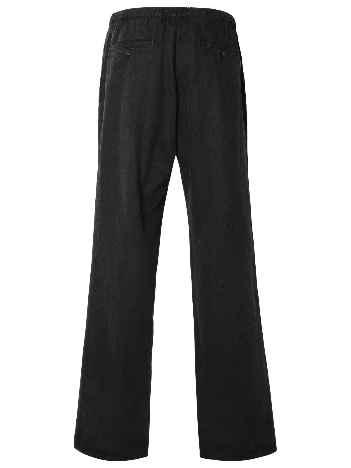 Shop Palm Angels Monogram Embroidered Drawstring Pants In Black Off