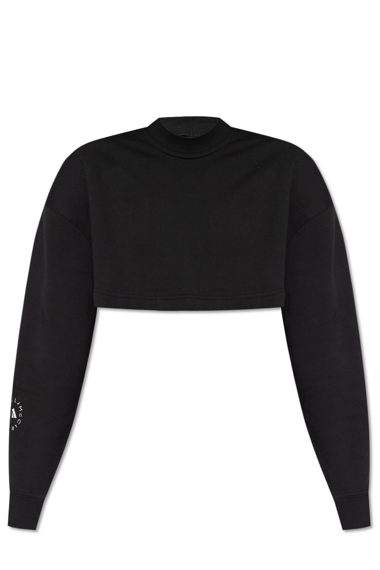 Shop Adidas By Stella Mccartney Cropped Sweatshirt With Logo
