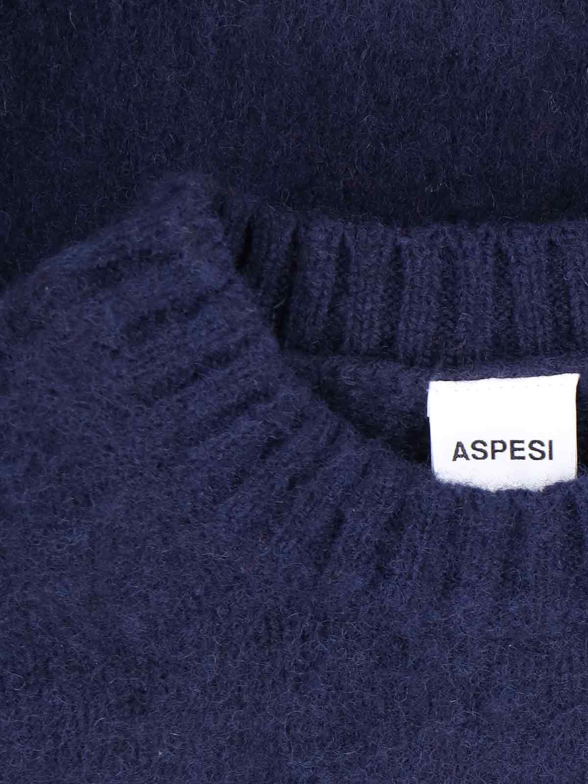 Shop Aspesi M183 Sweater In Blue