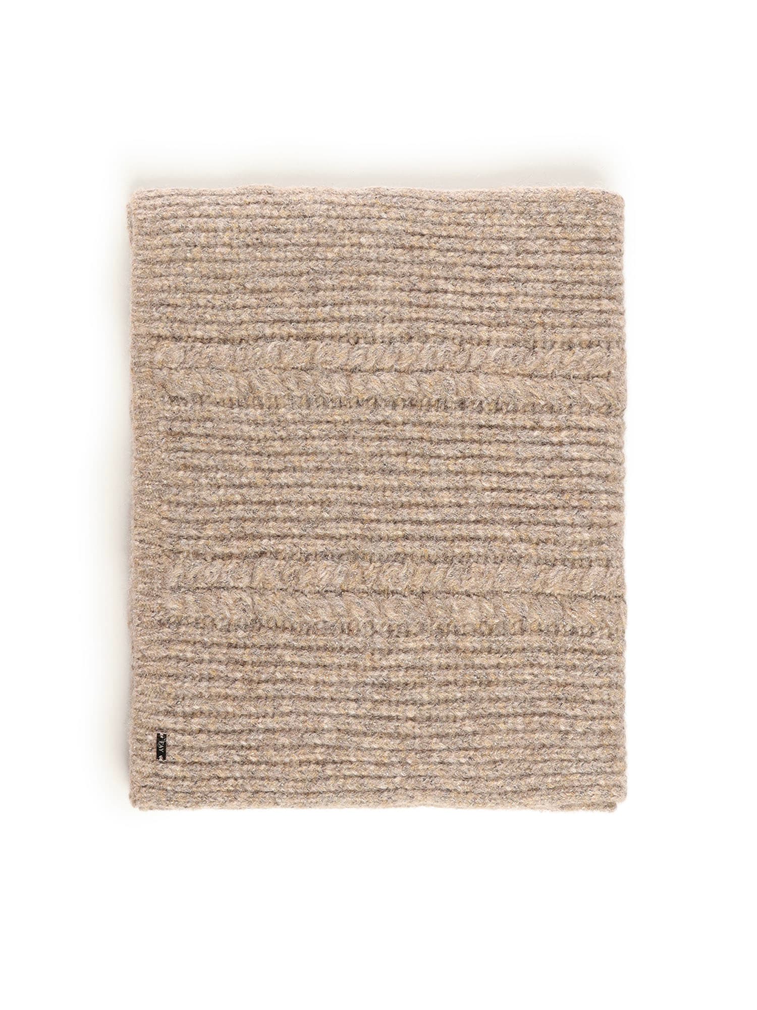 Fay Melange Alpaca Scarf In Brown