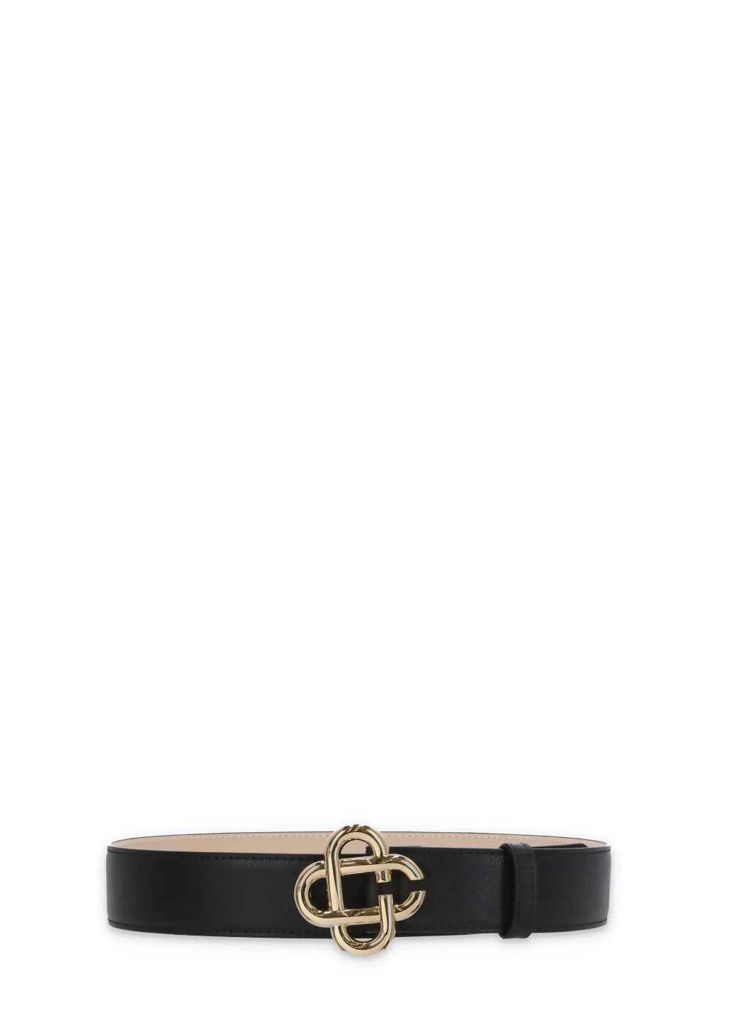 Shop Casablanca Belt With Buckle Logo In Black